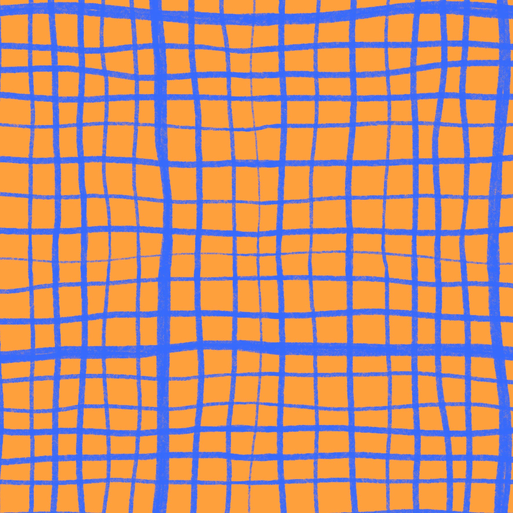 Preorder: Wonky Plaid (Blue on Orange)