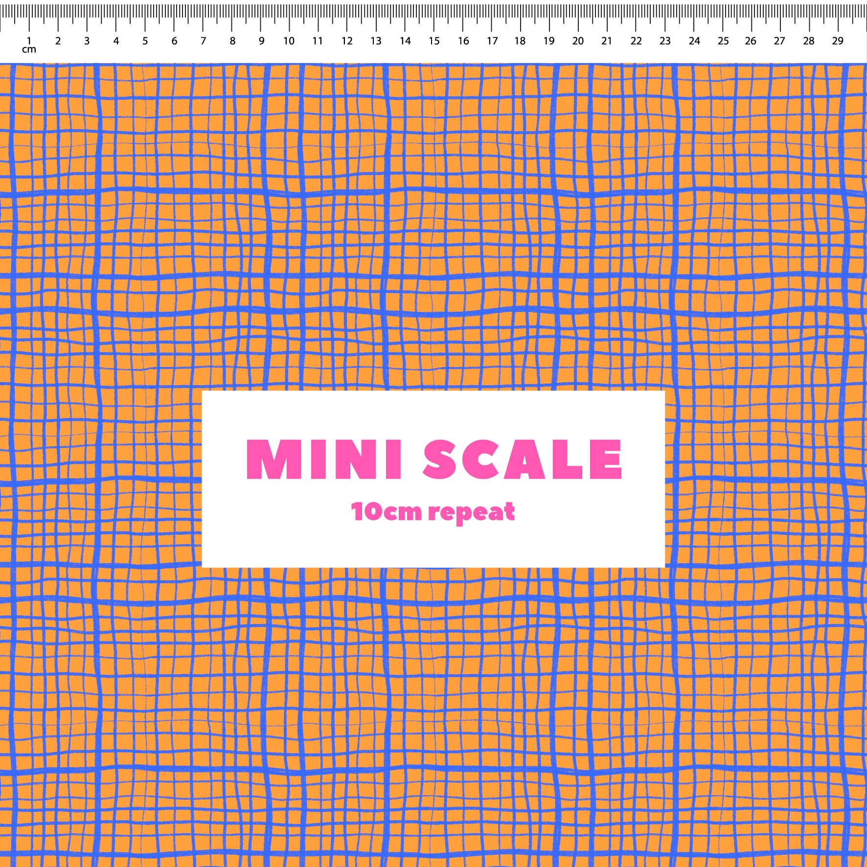 Preorder: Wonky Plaid (Blue on Orange)