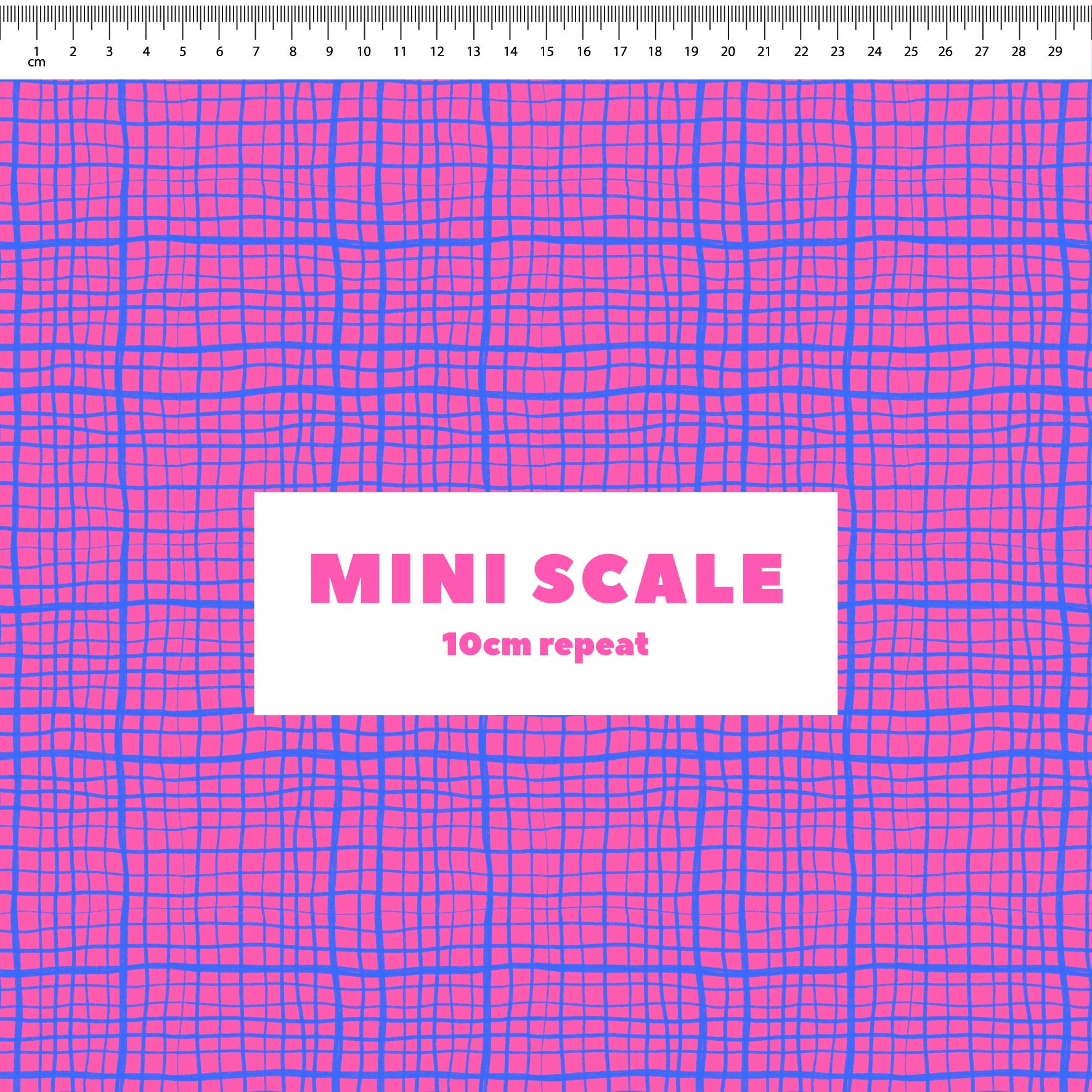 Preorder: Wonky Plaid (Blue on Pink)
