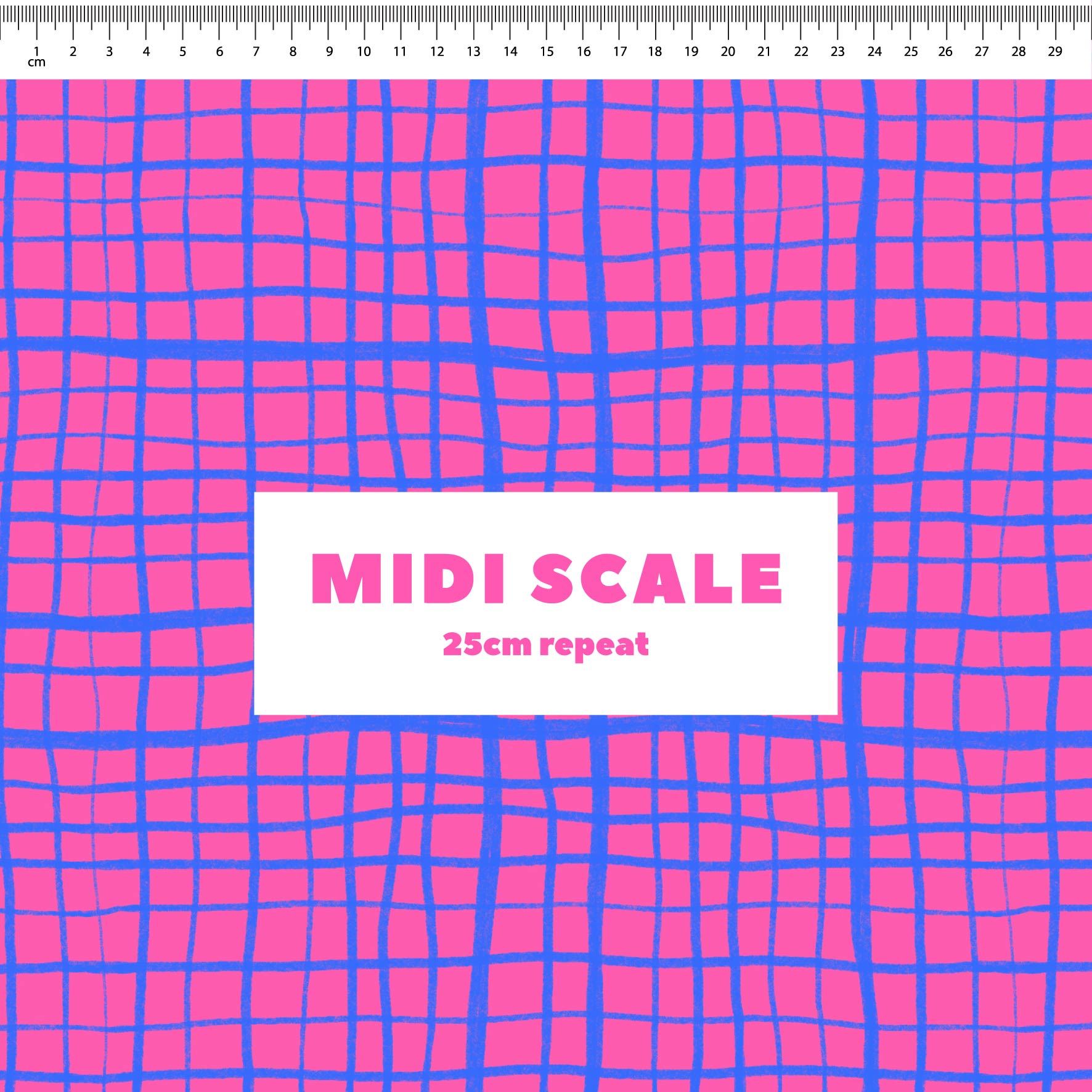 Preorder: Wonky Plaid (Blue on Pink)