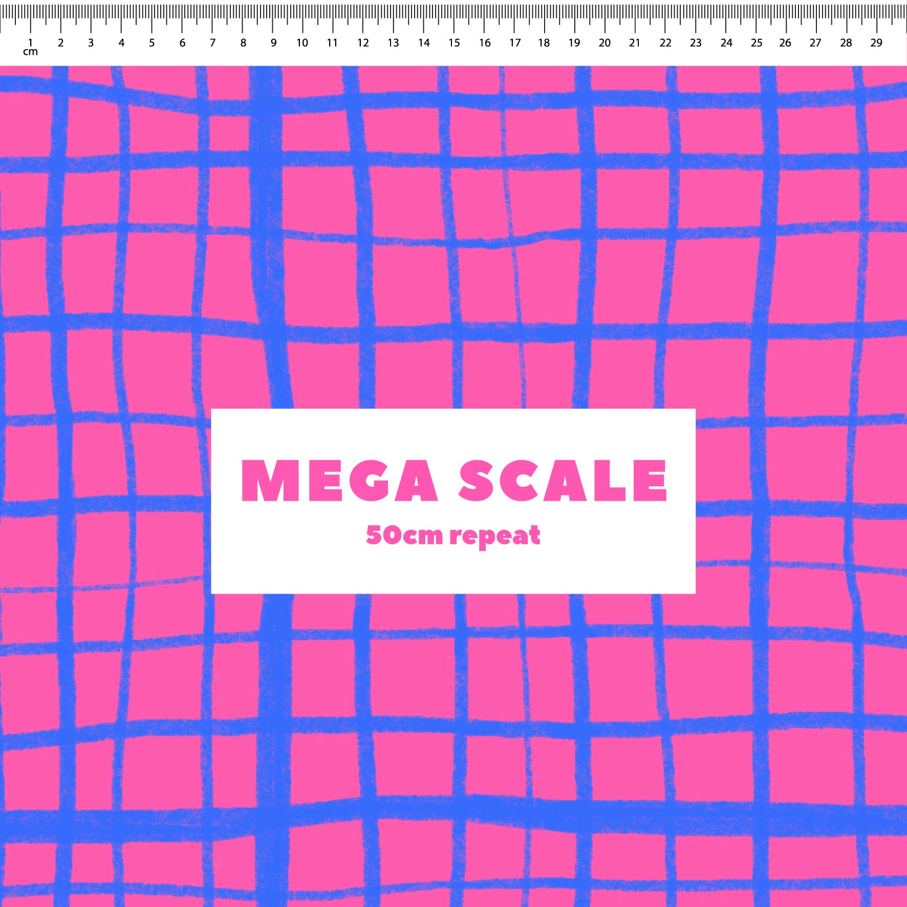 Preorder: Wonky Plaid (Blue on Pink)