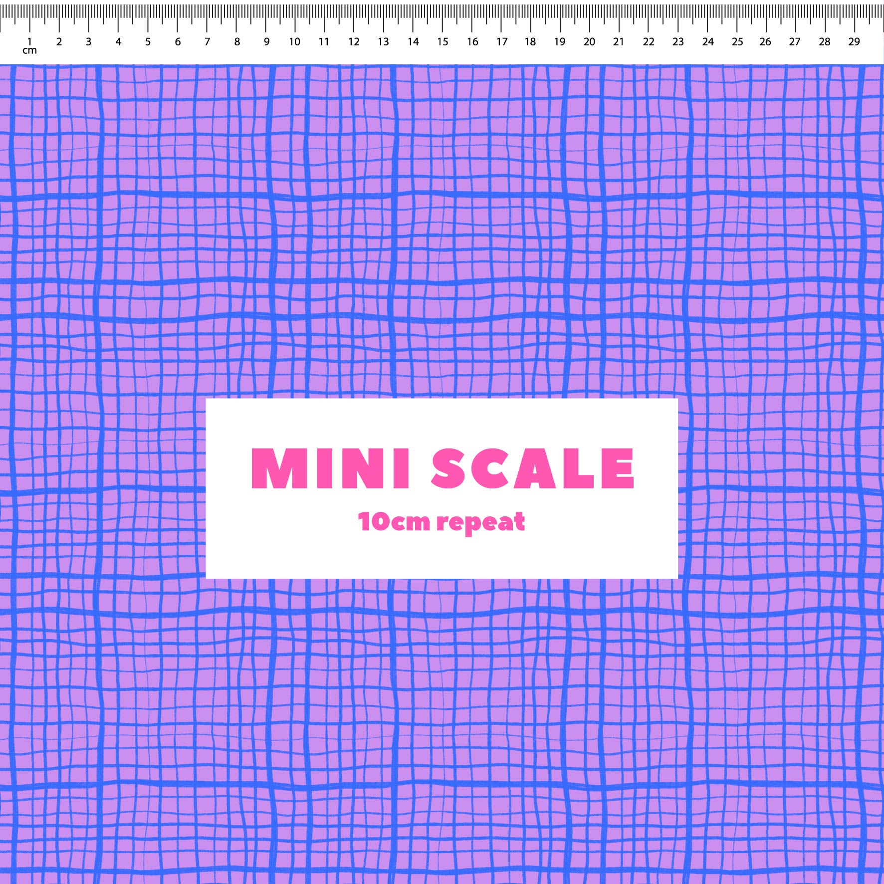 Preorder: Wonky Plaid (Blue on Purple)