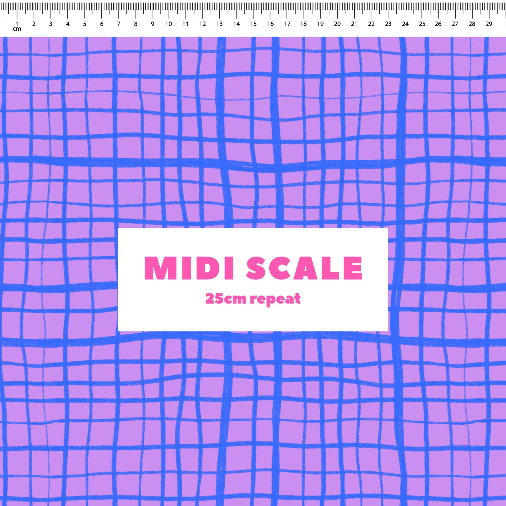 Preorder: Wonky Plaid (Blue on Purple)