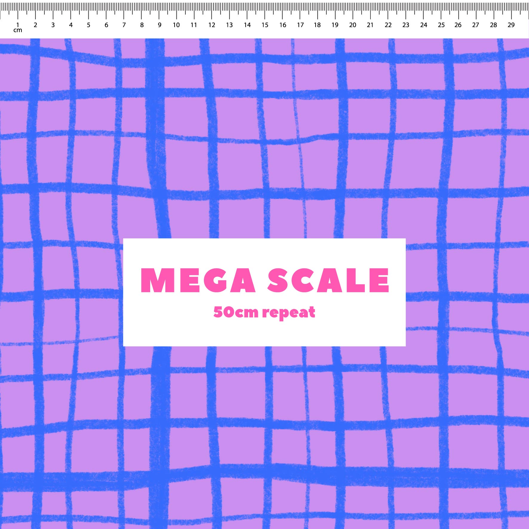 Preorder: Wonky Plaid (Blue on Purple)