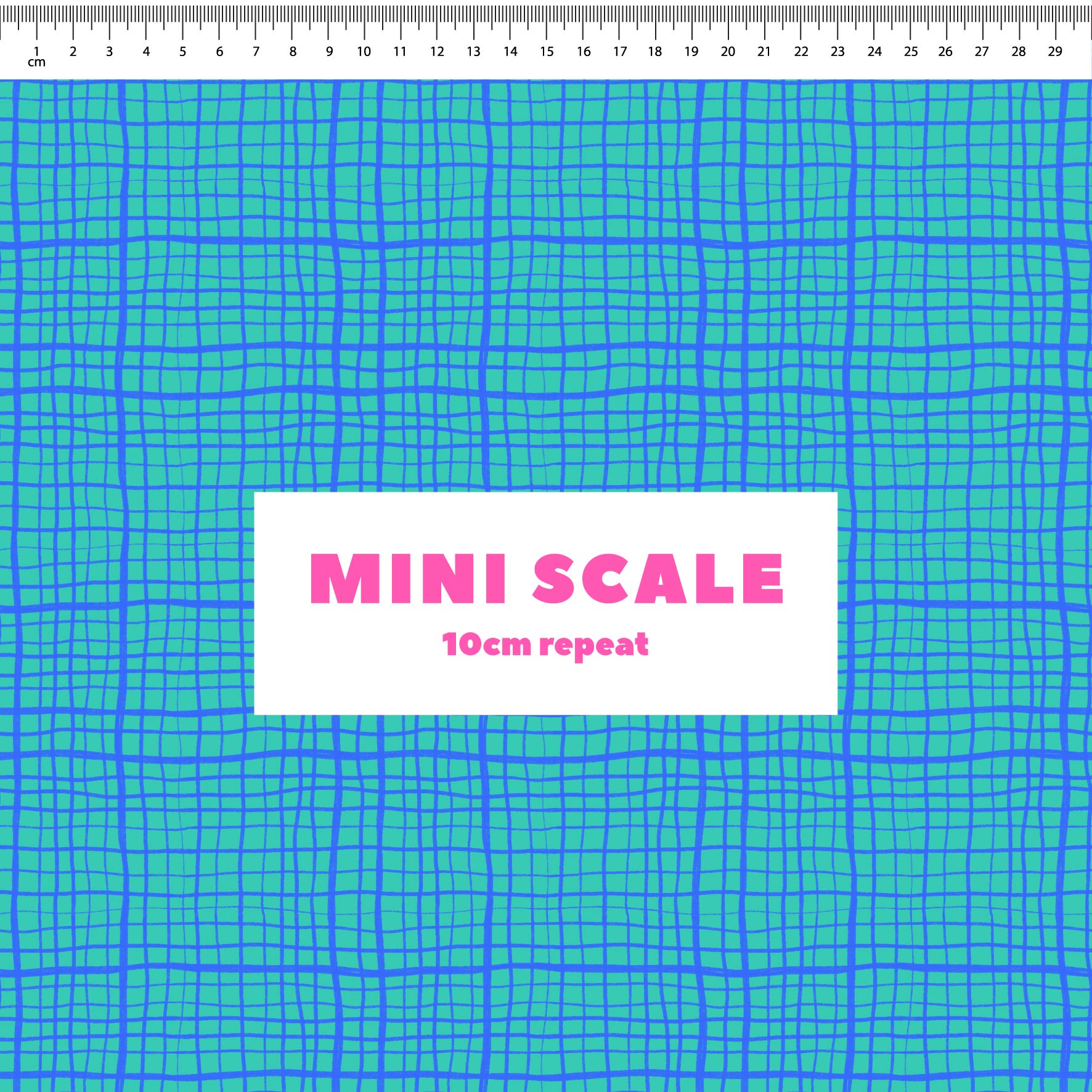 Preorder: Wonky Plaid (Blue on Teal)