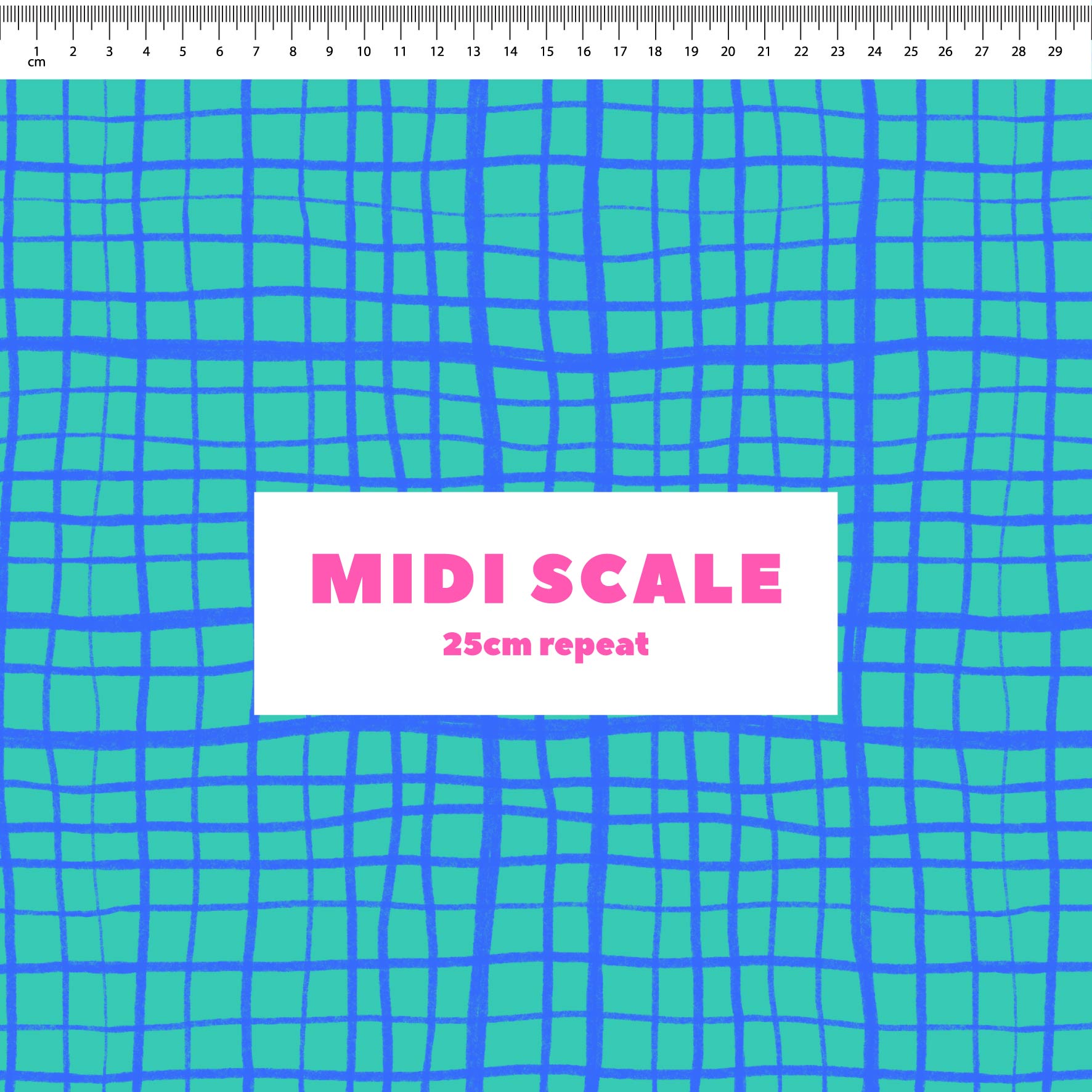 Preorder: Wonky Plaid (Blue on Teal)