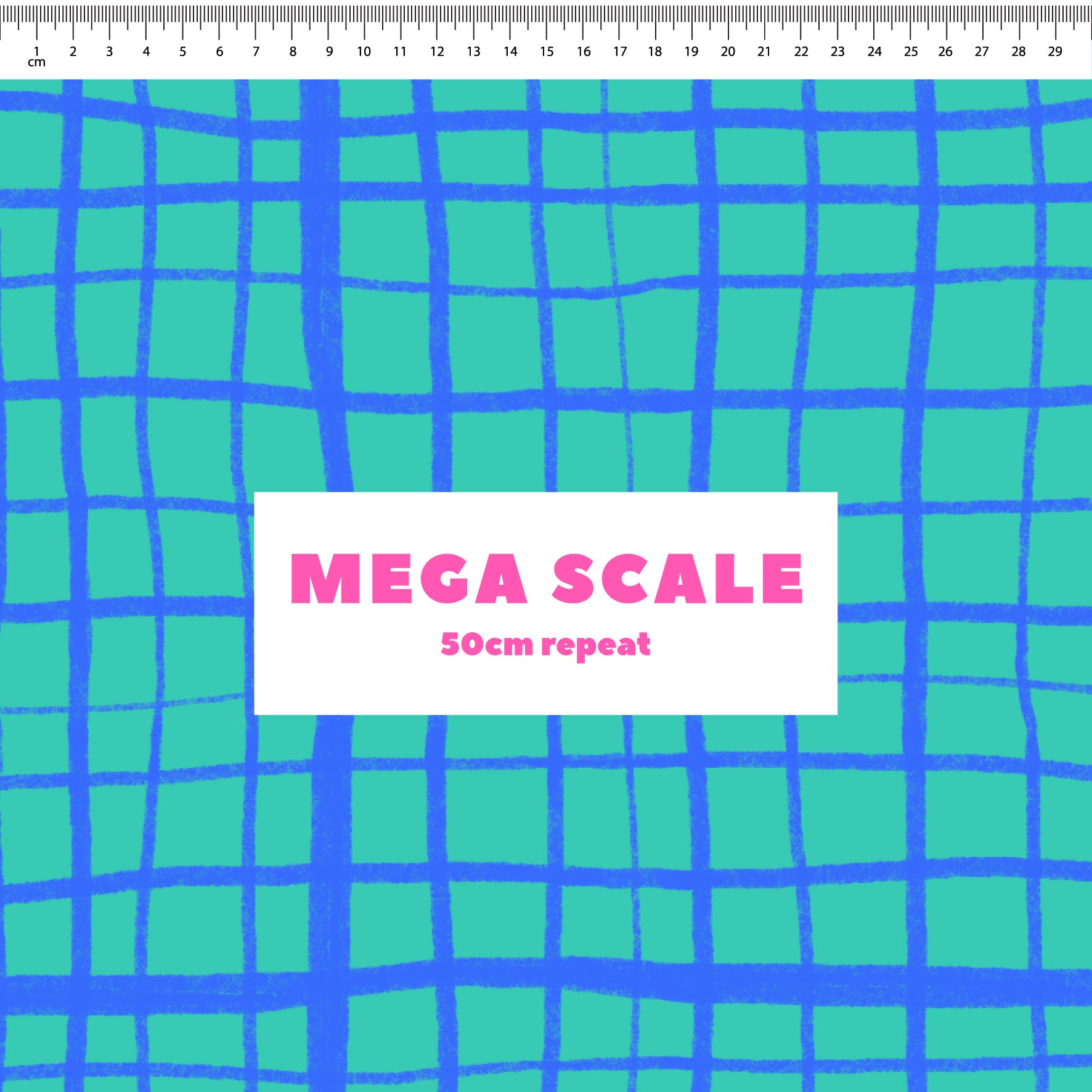 Preorder: Wonky Plaid (Blue on Teal)