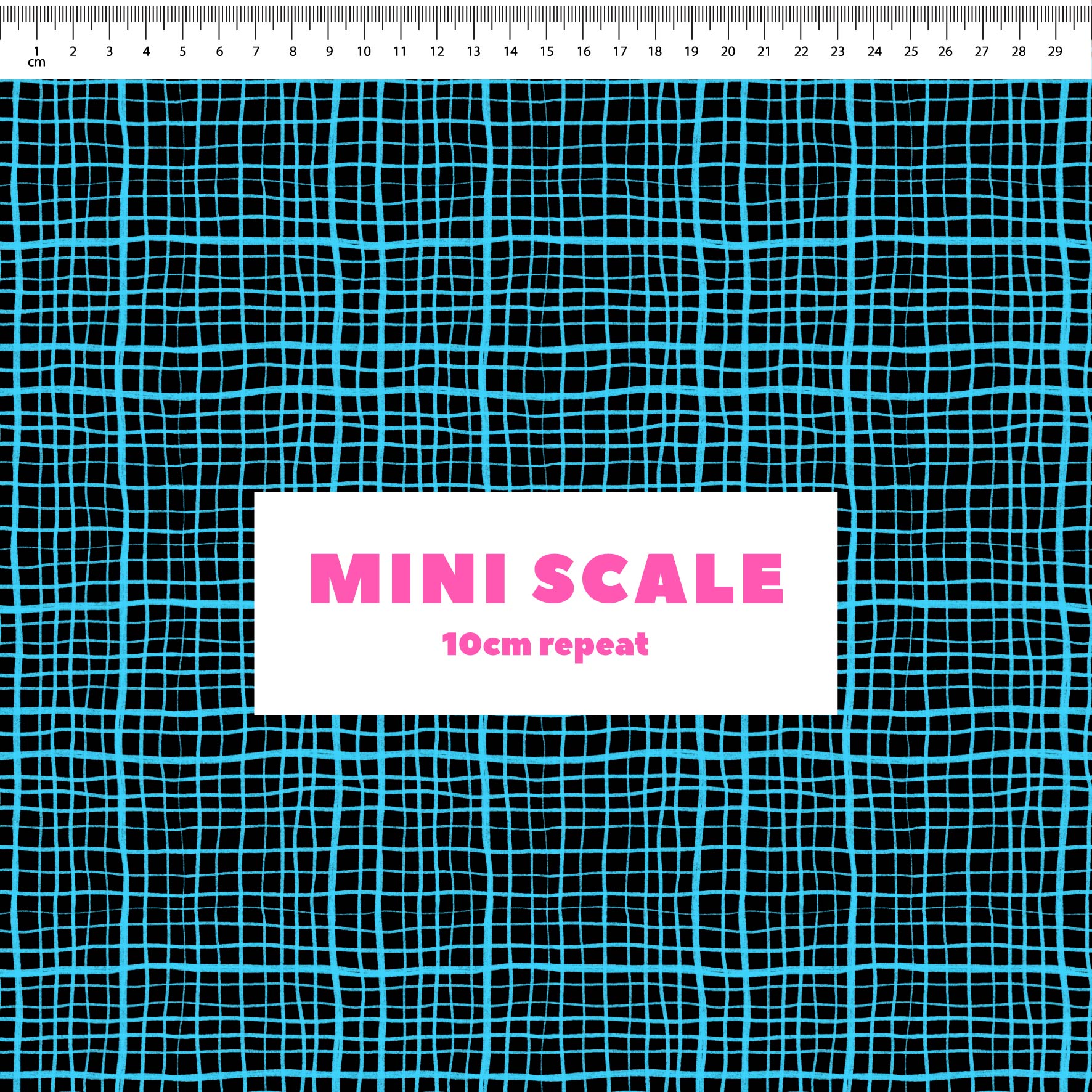 Preorder: Wonky Plaid (Light Blue on Black)