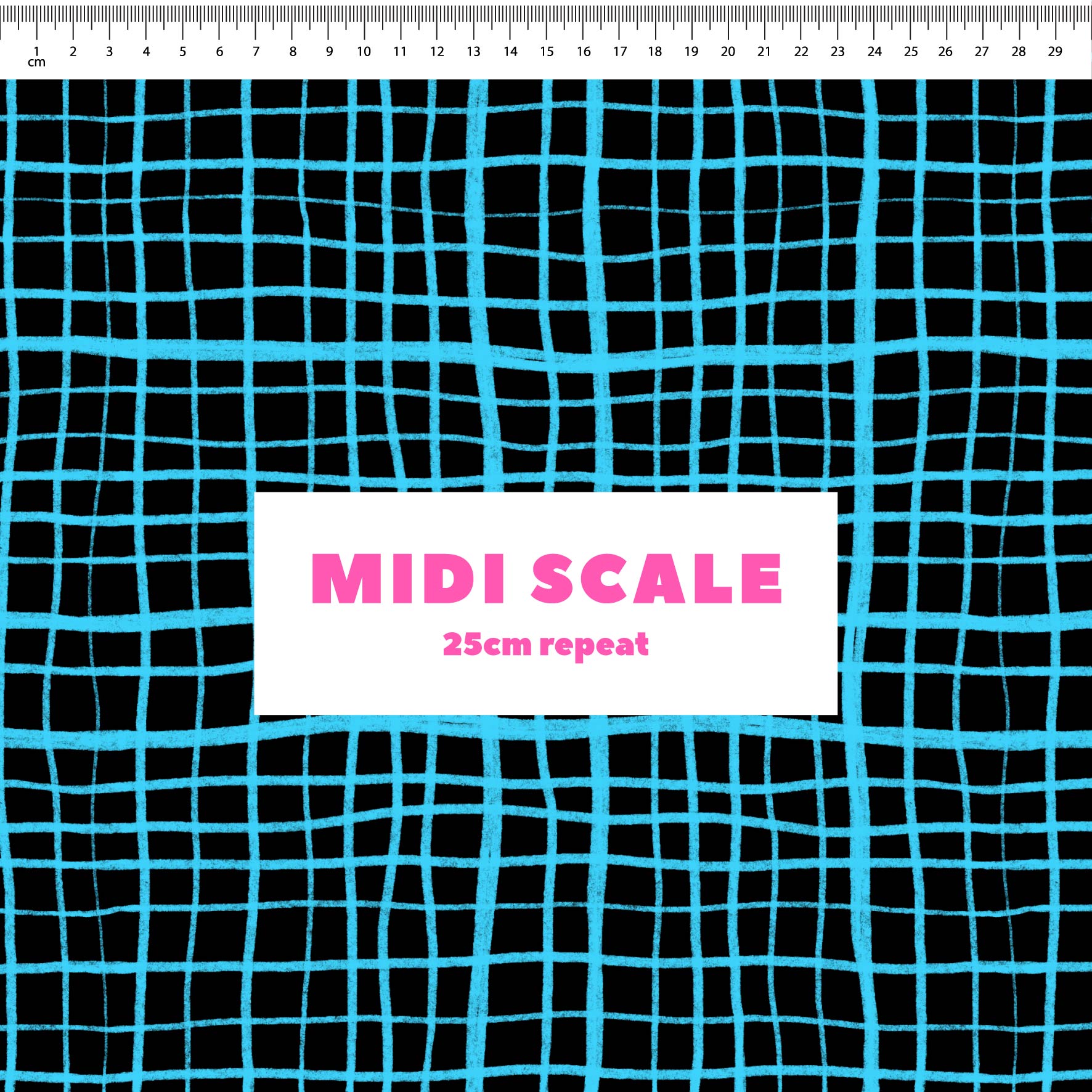 Preorder: Wonky Plaid (Light Blue on Black)