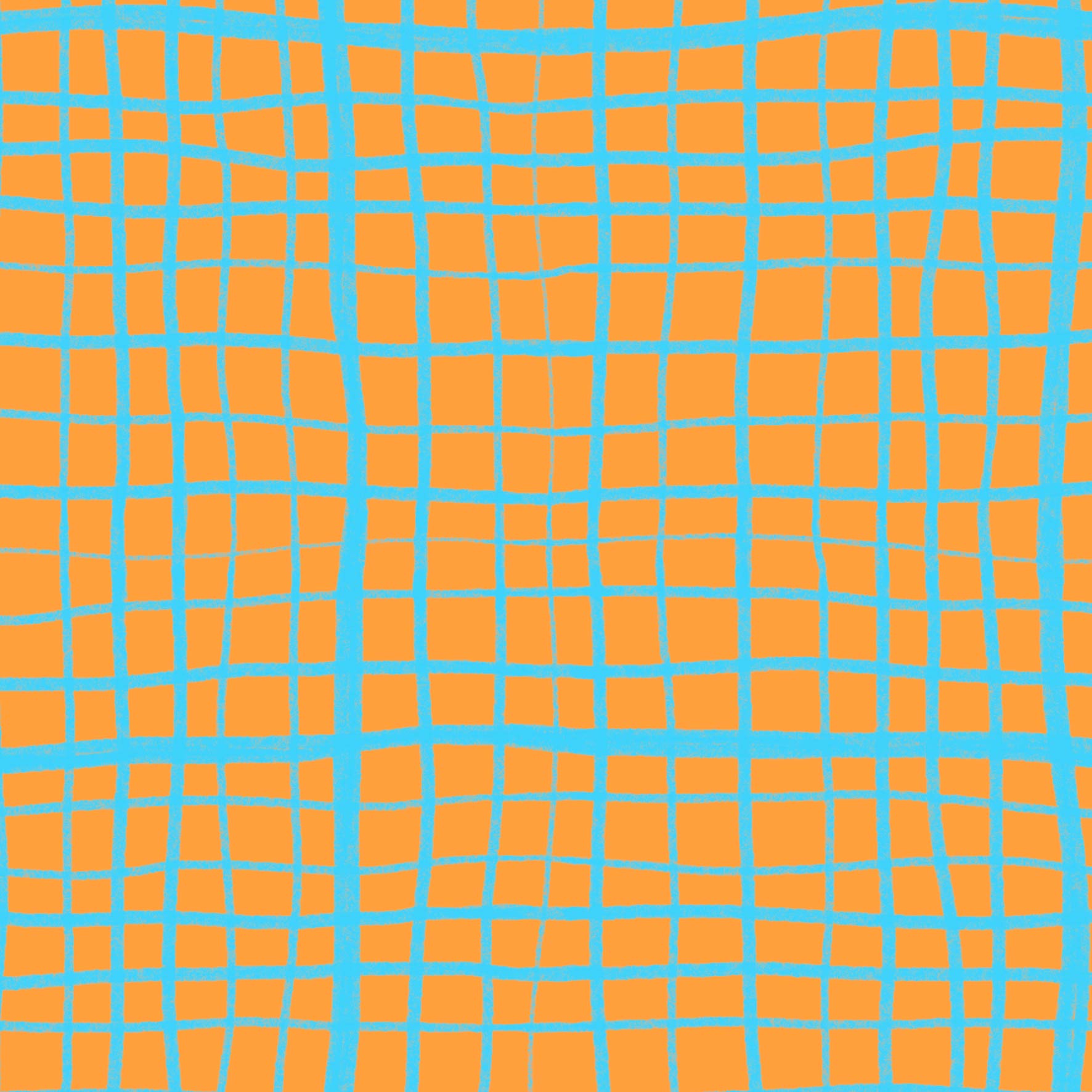 Preorder: Wonky Plaid (Light Blue on Orange)