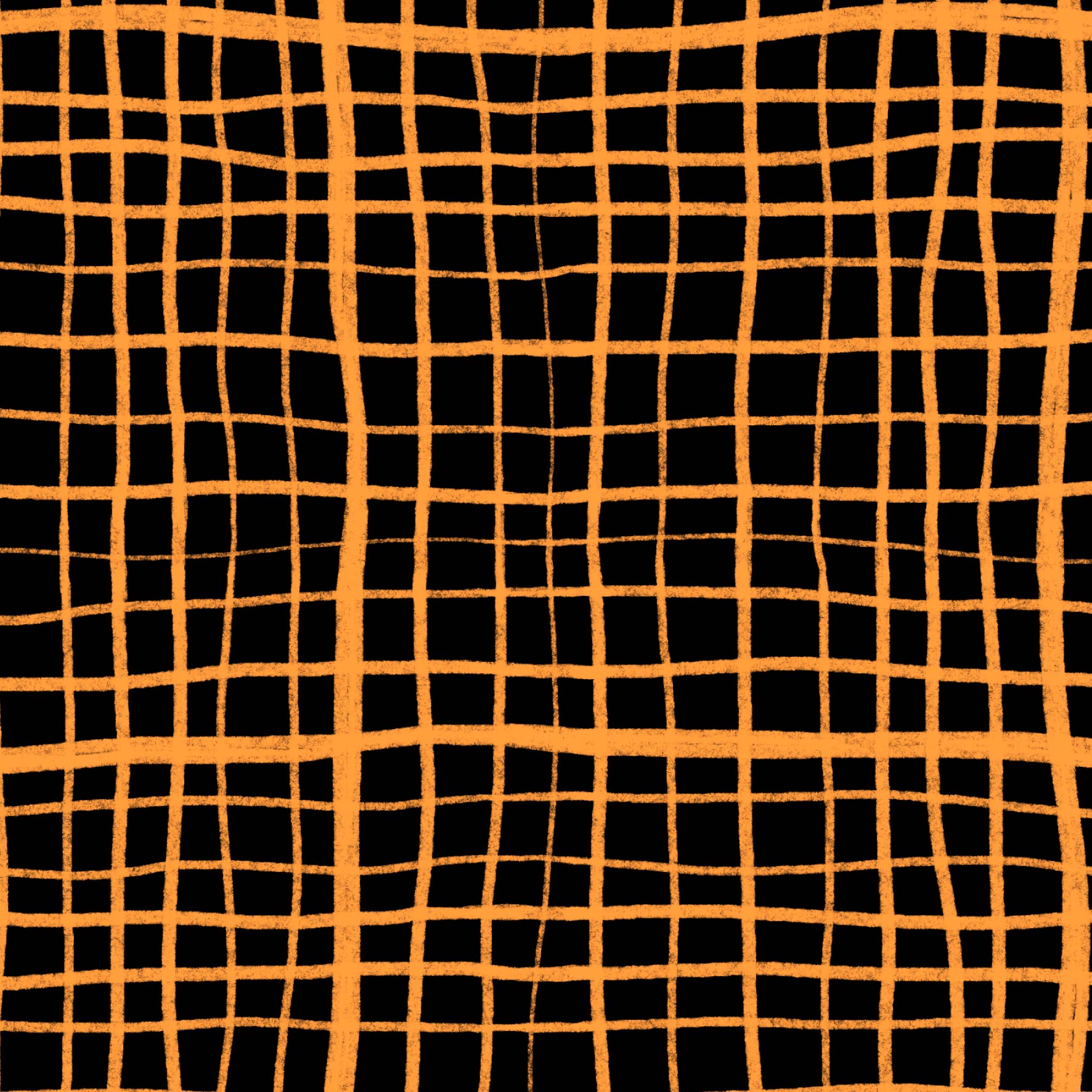 Preorder: Wonky Plaid (Orange on Black)