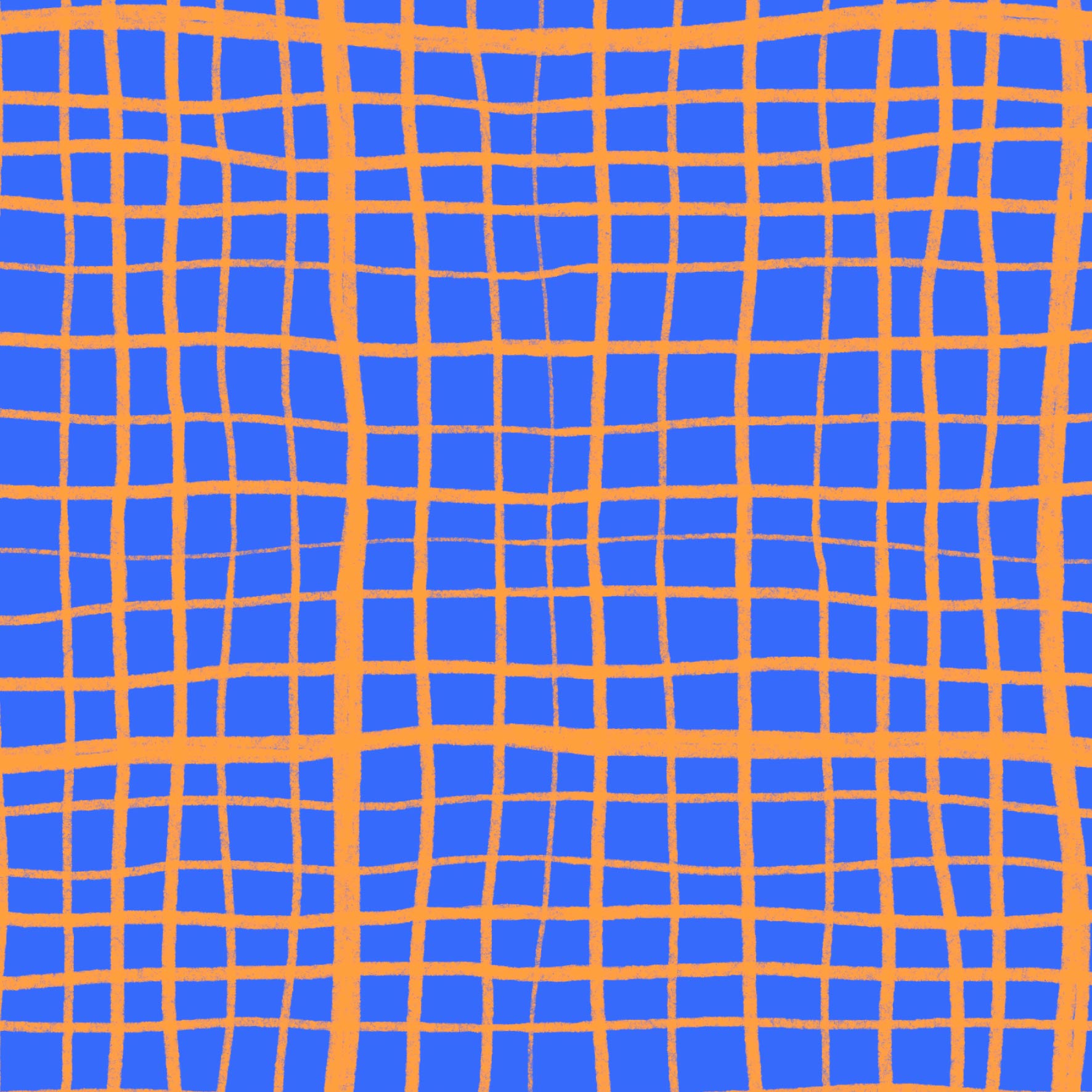 Preorder: Wonky Plaid (Orange on Blue)