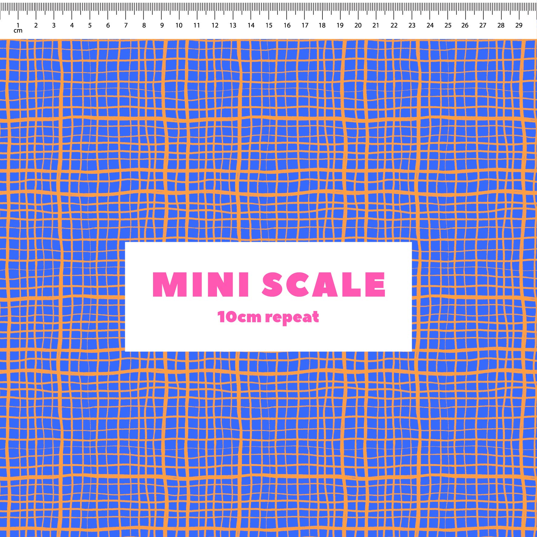 Preorder: Wonky Plaid (Orange on Blue)