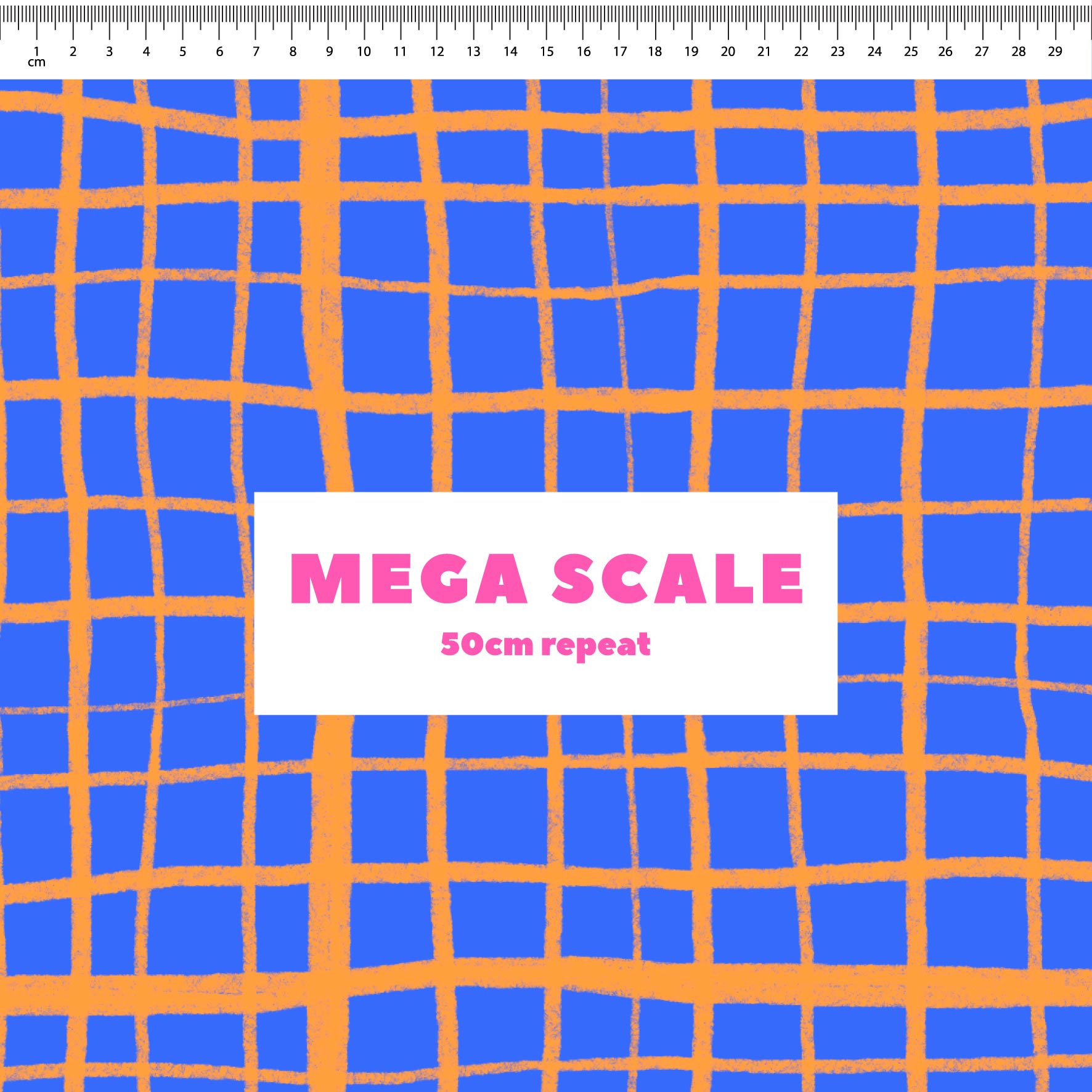 Preorder: Wonky Plaid (Orange on Blue)