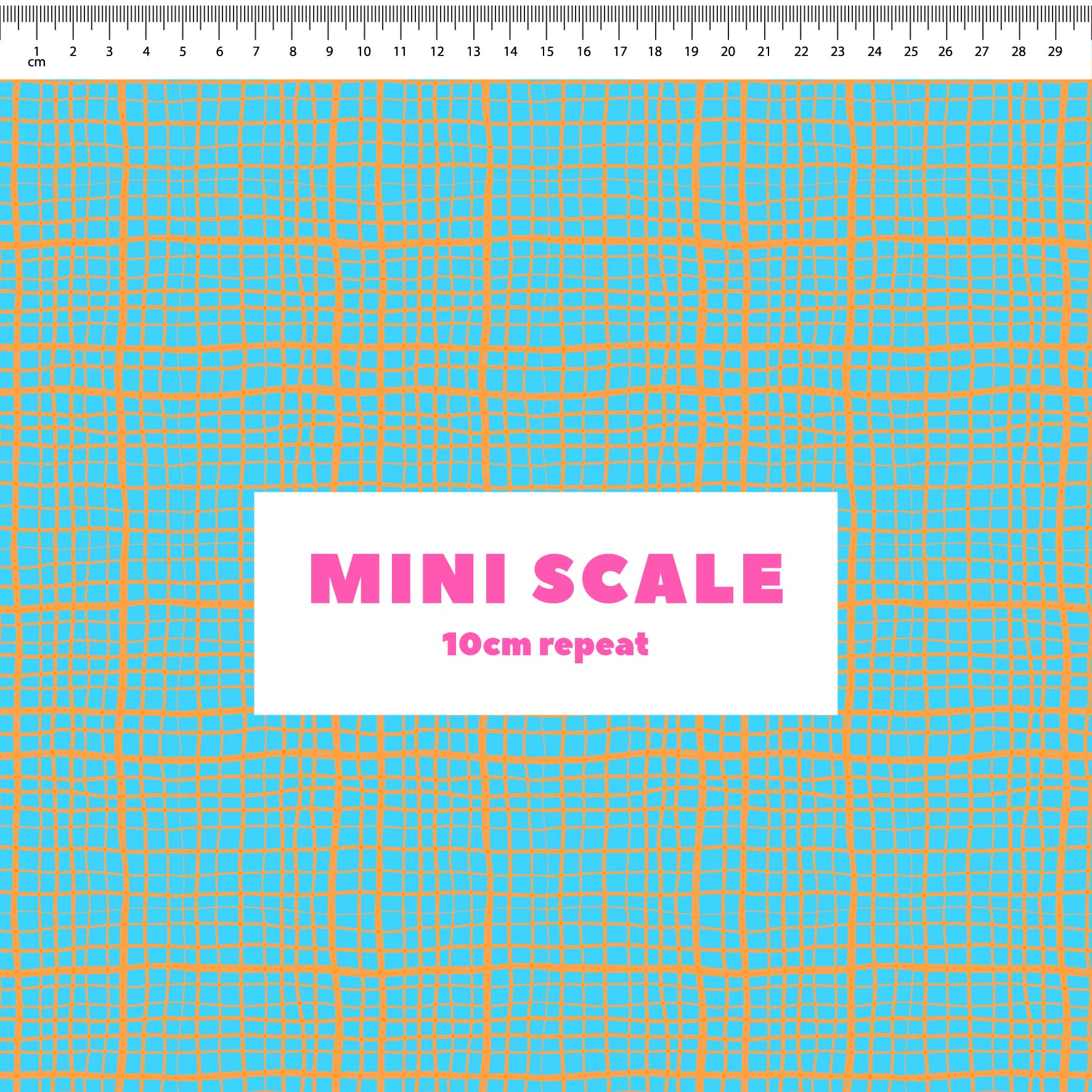 Preorder: Wonky Plaid (Orange on Light Blue)