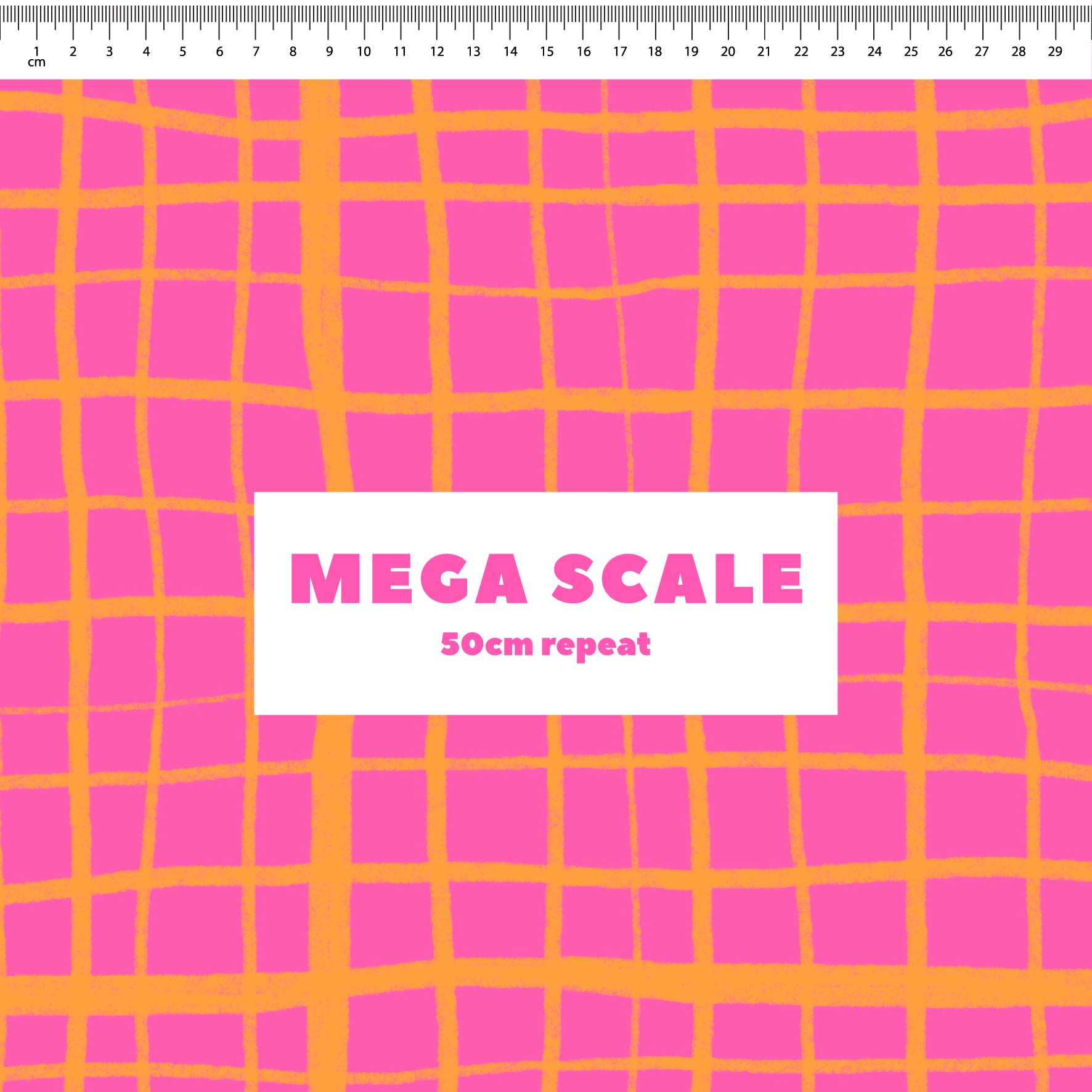 Preorder: Wonky Plaid (Orange on Pink)