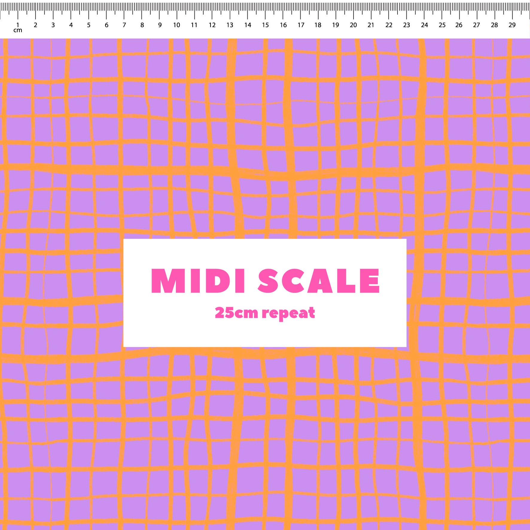 Preorder: Wonky Plaid (Orange on Purple)