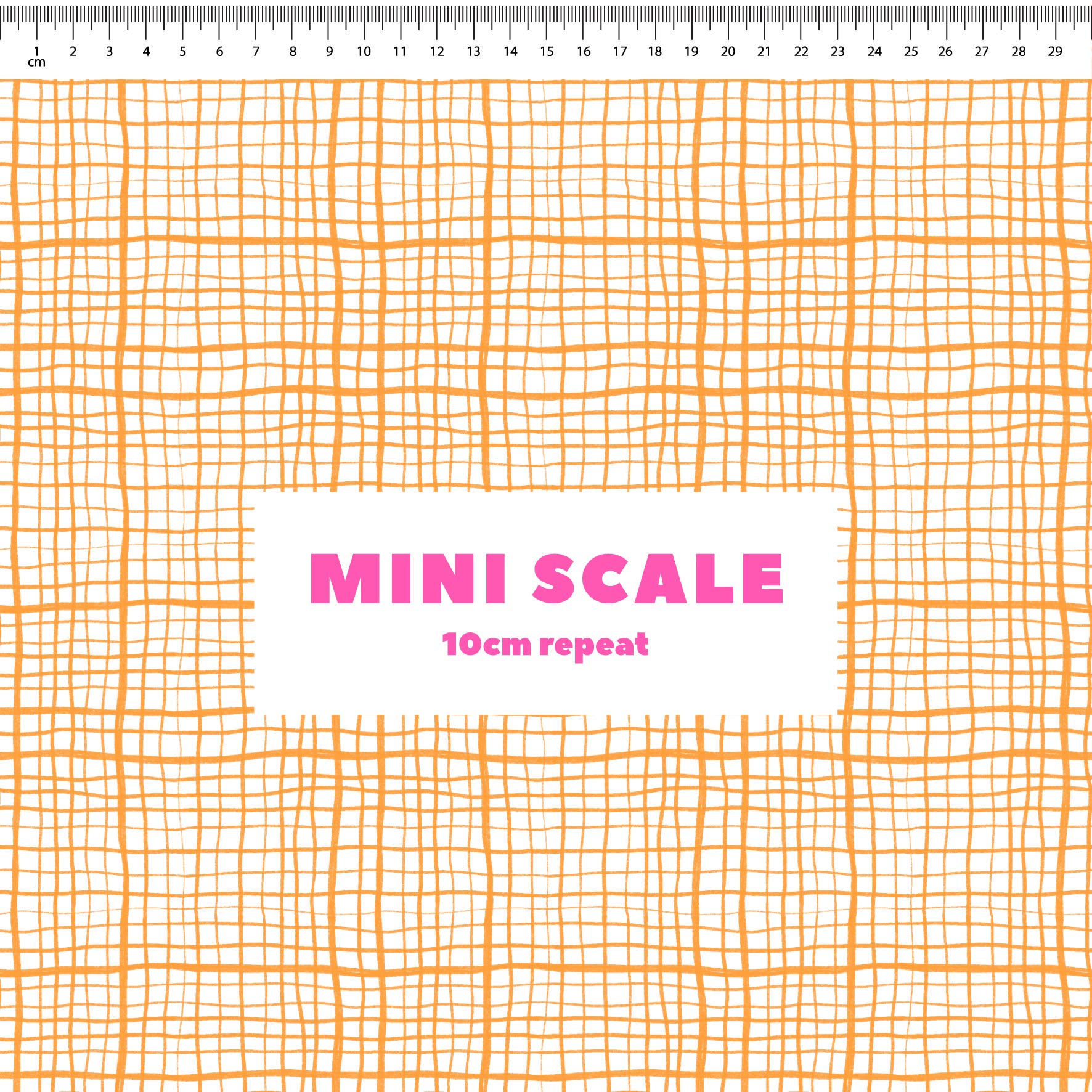 Preorder: Wonky Plaid (Orange on White)