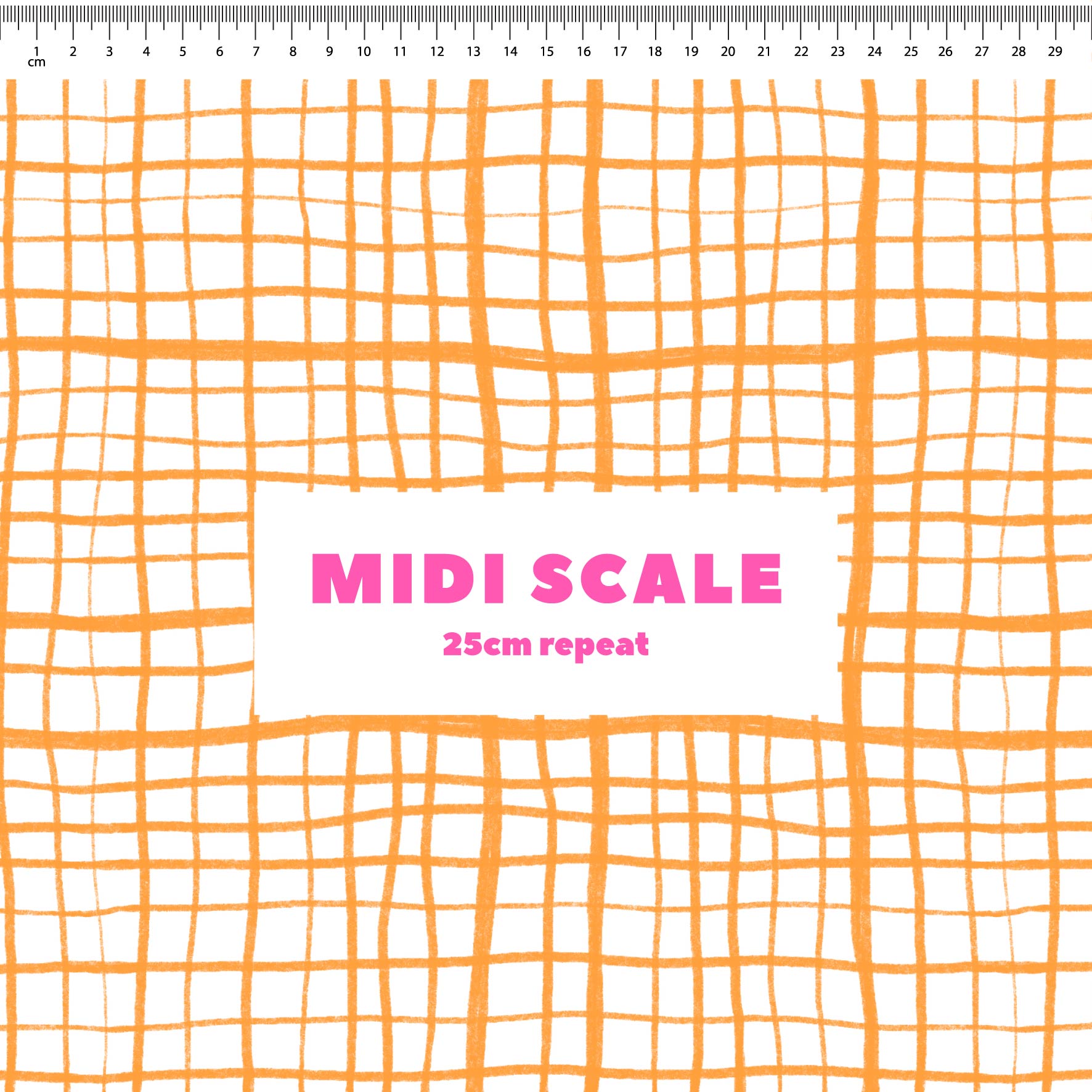 Preorder: Wonky Plaid (Orange on White)