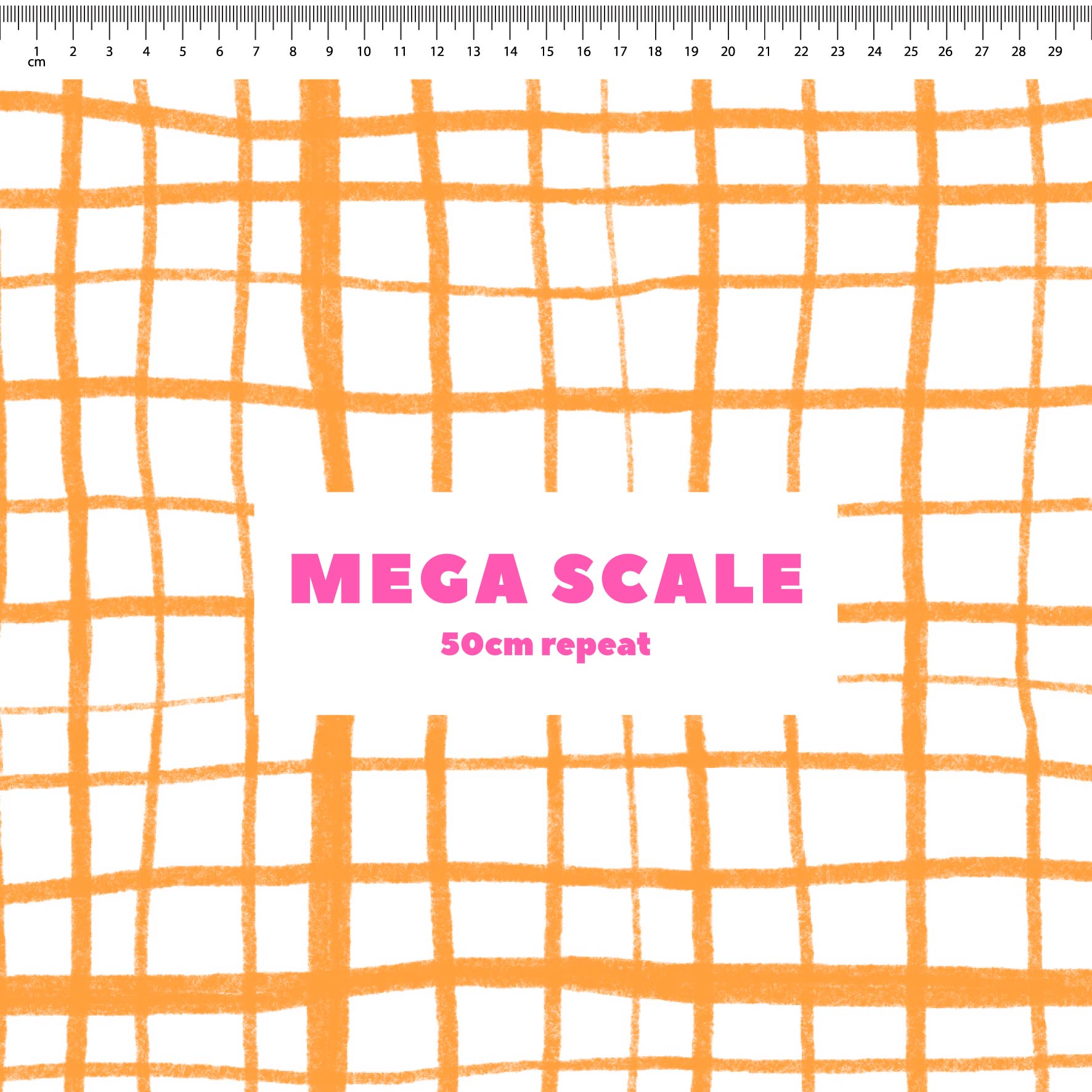 Preorder: Wonky Plaid (Orange on White)