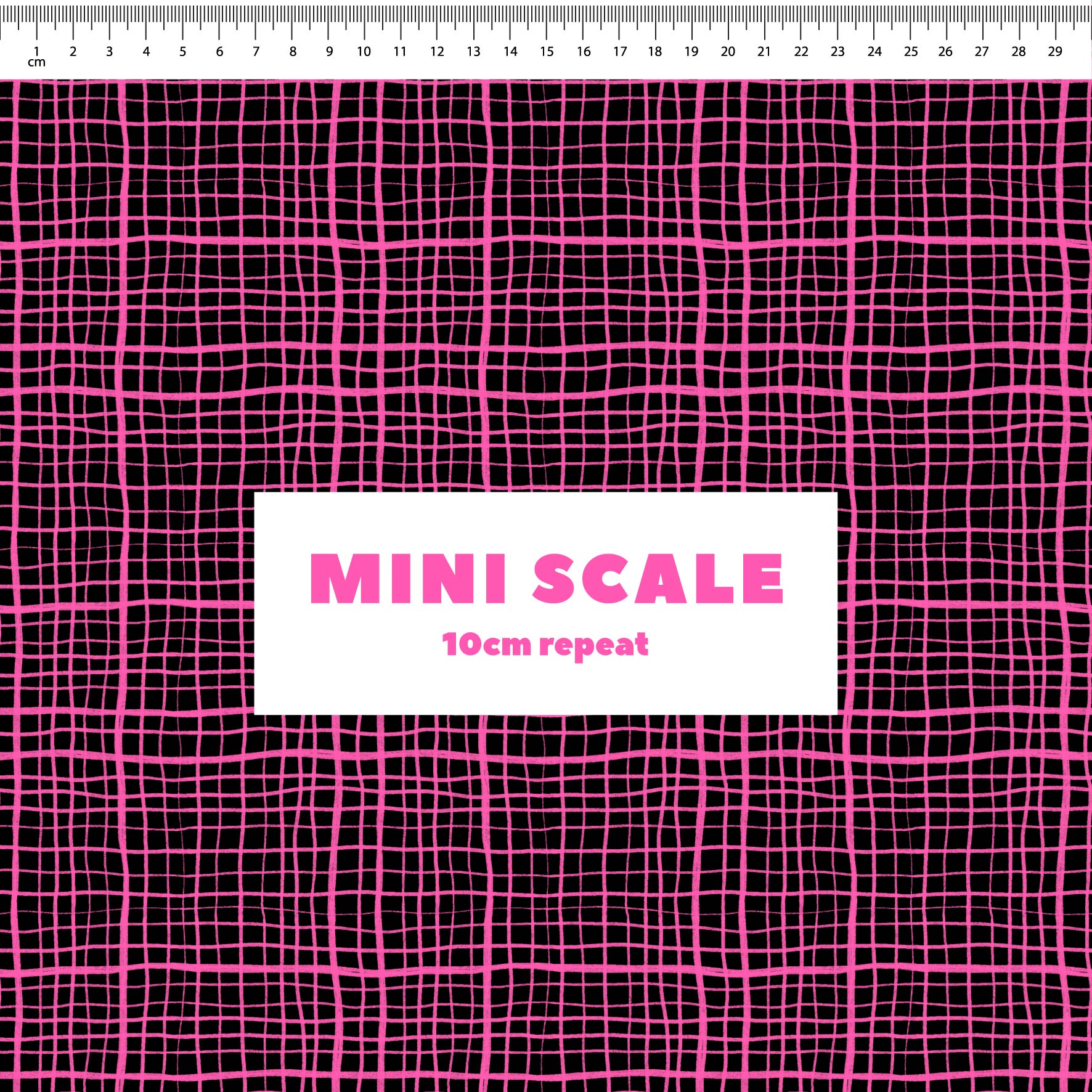 Preorder: Wonky Plaid (Pink on Black)