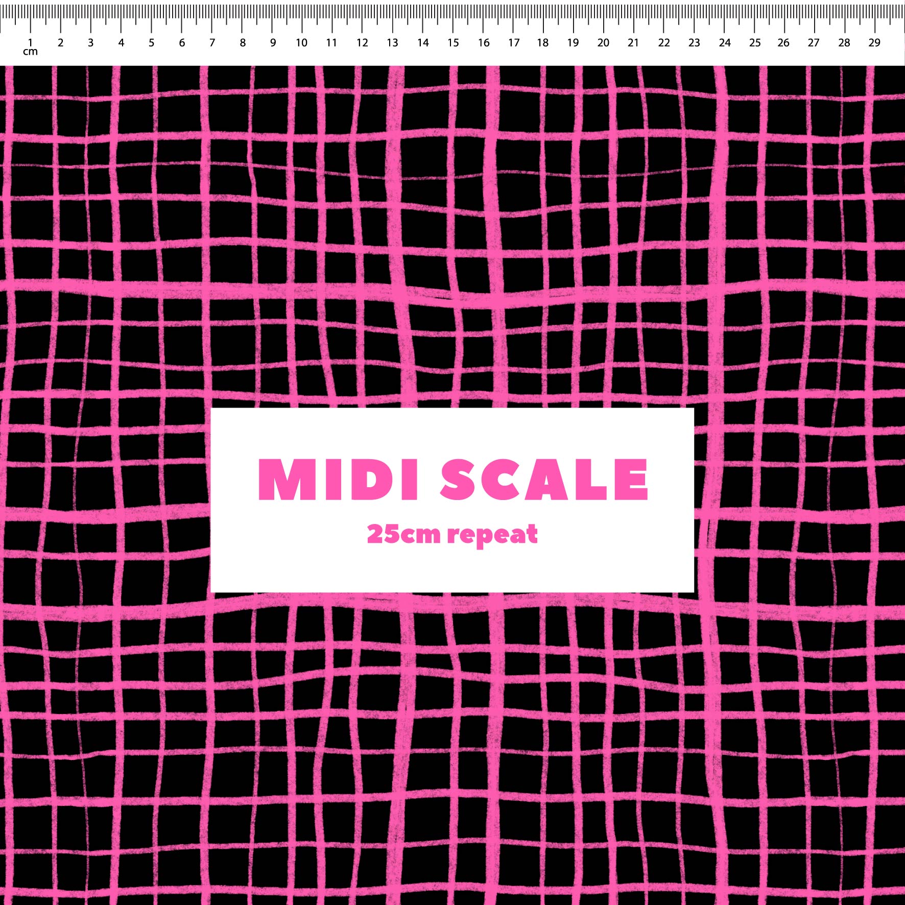 Preorder: Wonky Plaid (Pink on Black)