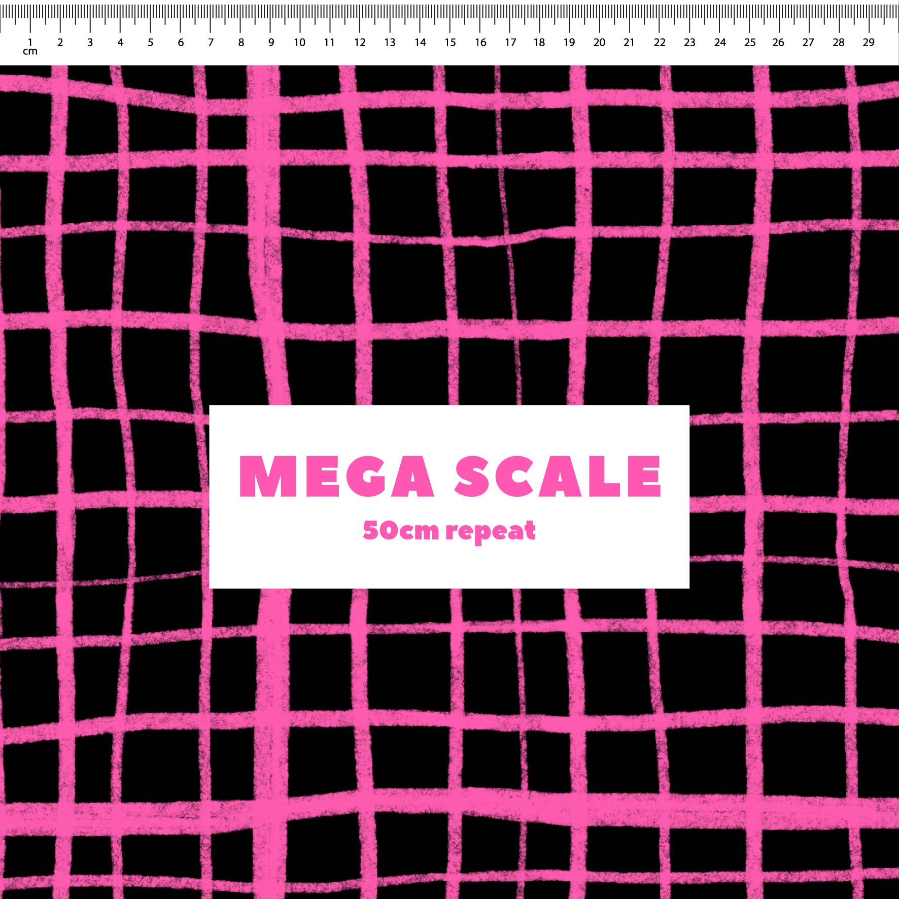 Preorder: Wonky Plaid (Pink on Black)