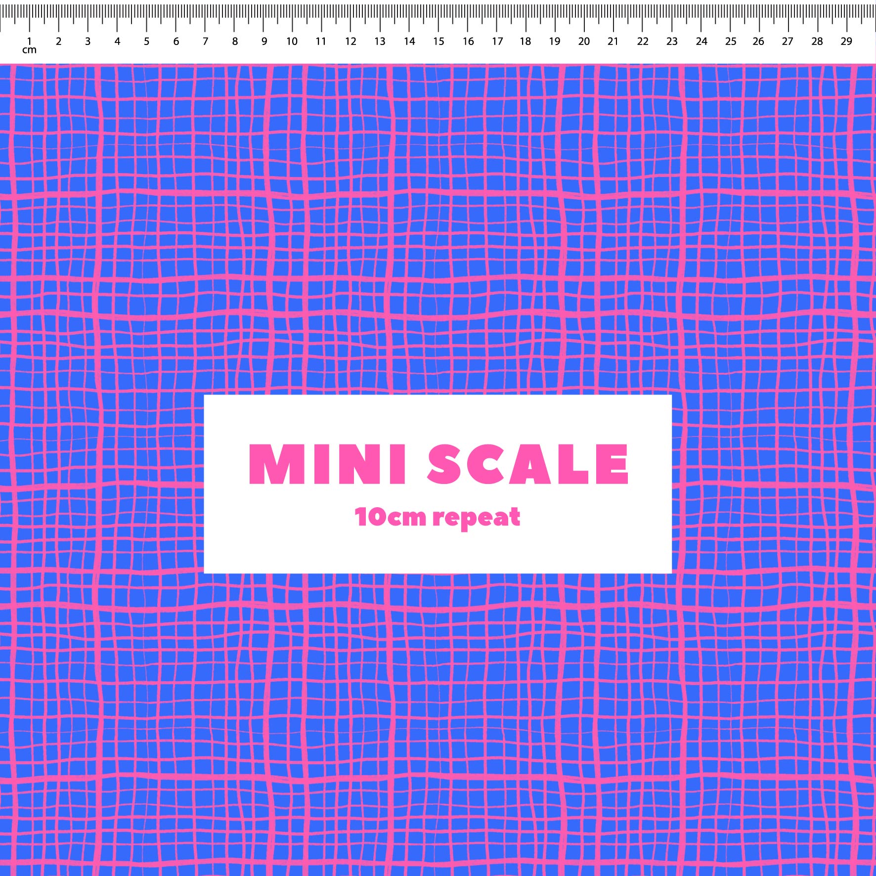 Preorder: Wonky Plaid (Pink on Blue)