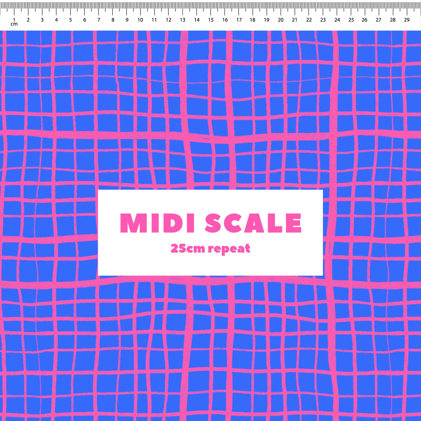 Preorder: Wonky Plaid (Pink on Blue)