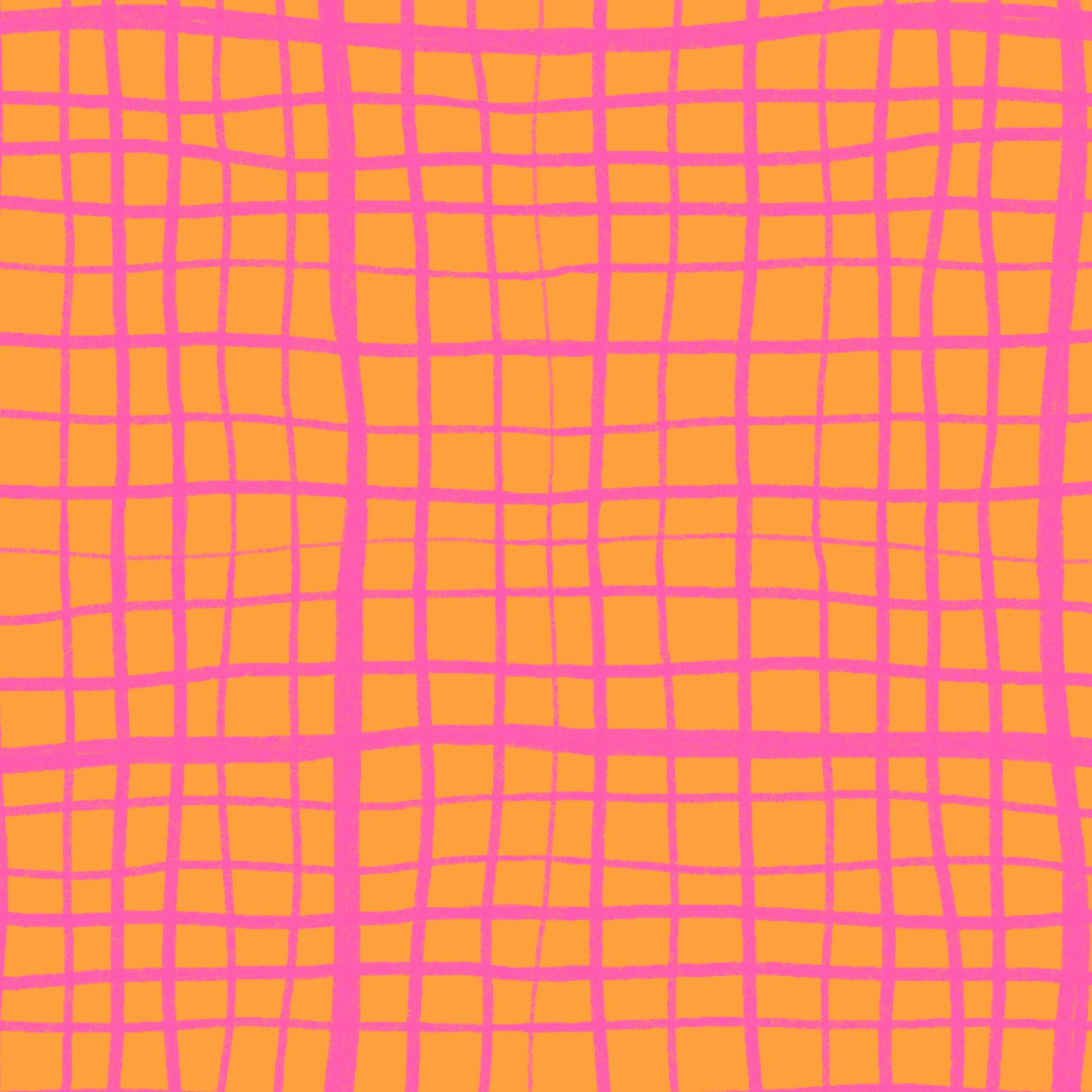 Preorder: Wonky Plaid (Pink on Orange)