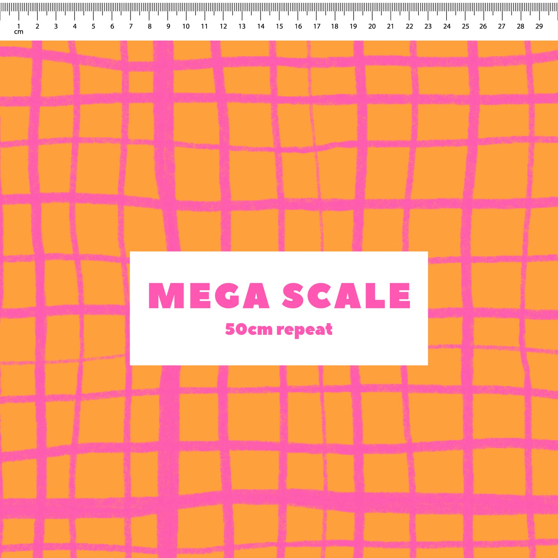 Preorder: Wonky Plaid (Pink on Orange)