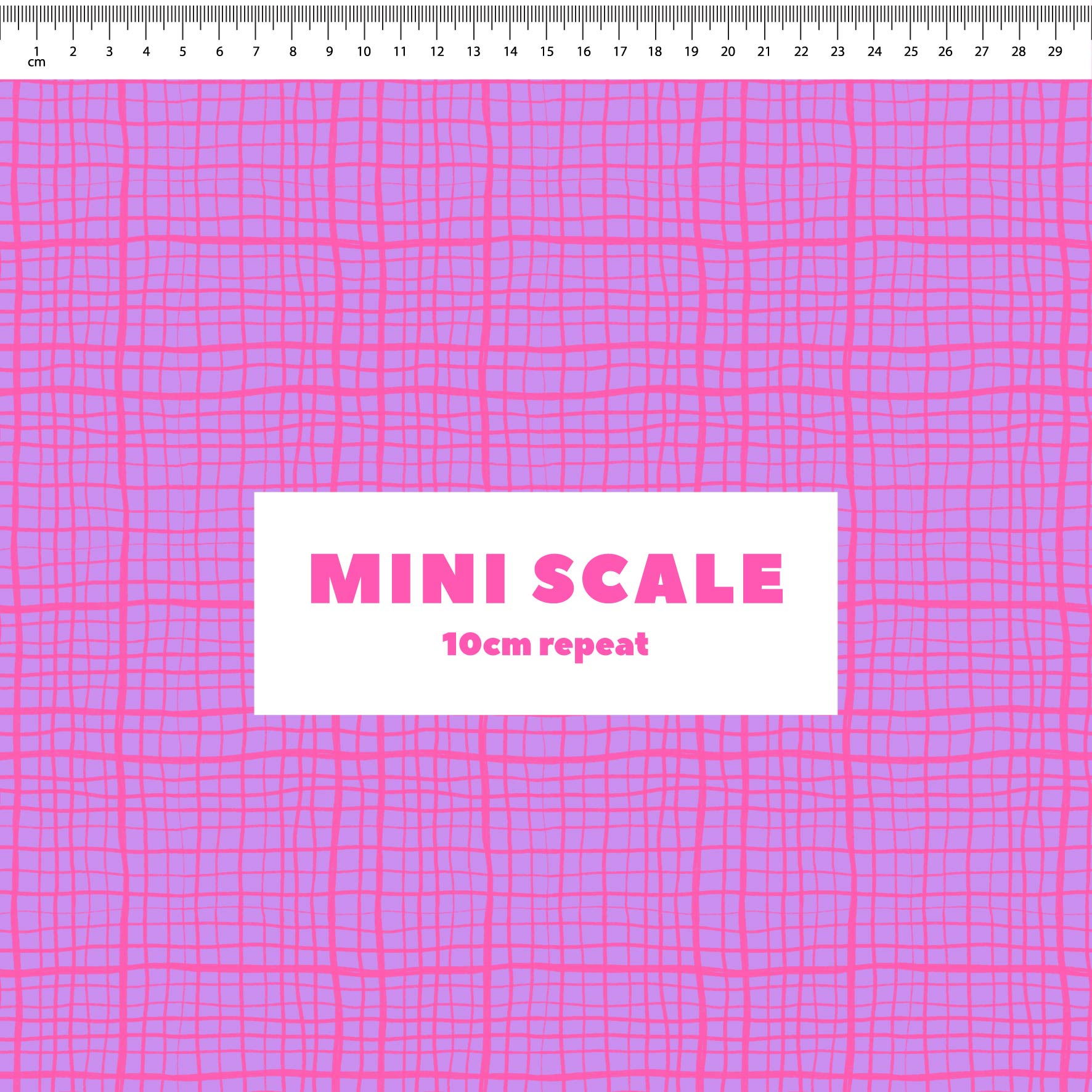 Preorder: Wonky Plaid (Pink on Purple)