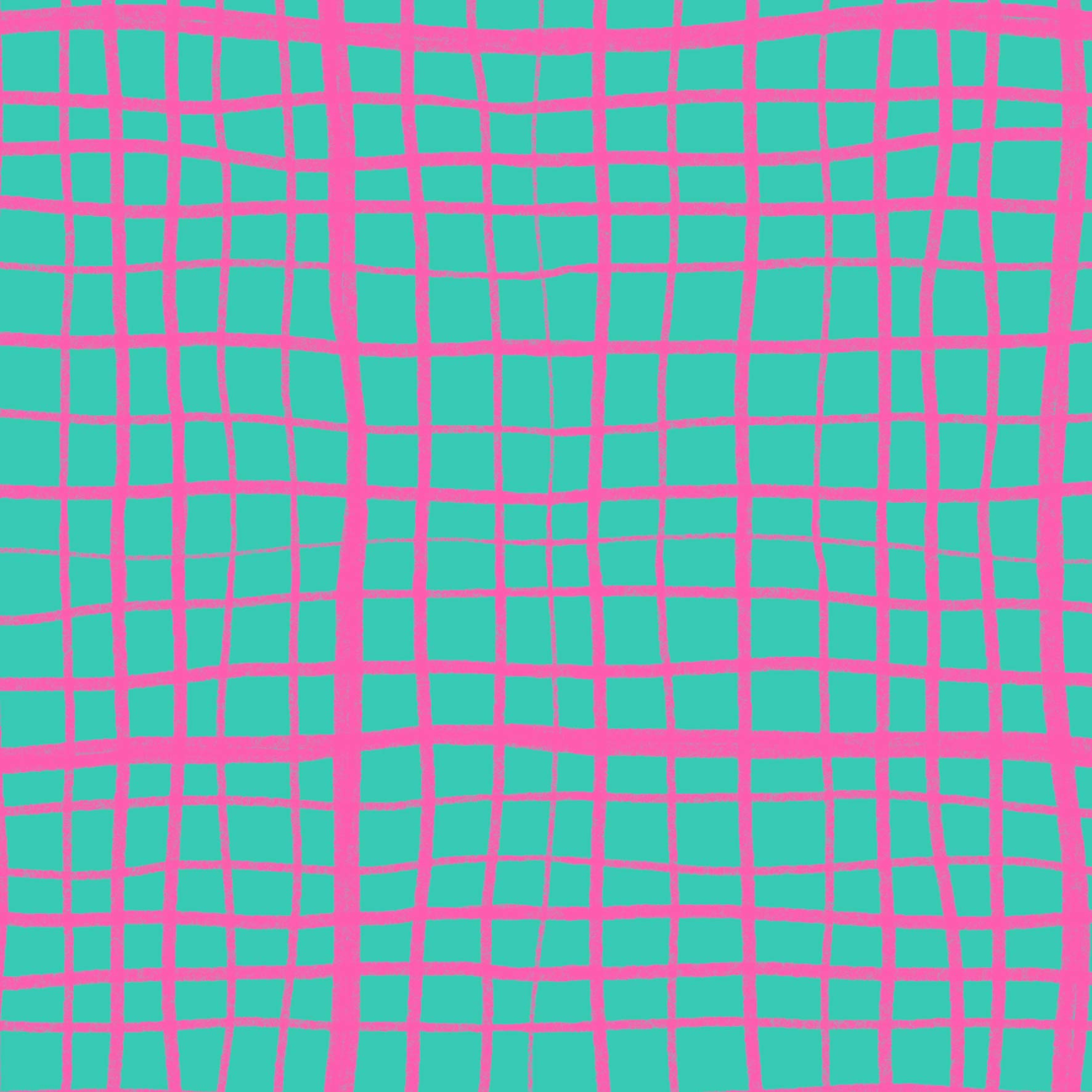 Preorder: Wonky Plaid (Pink on Teal)