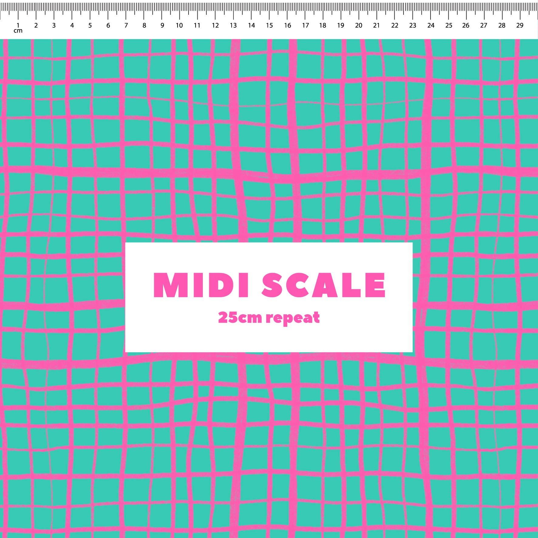 Preorder: Wonky Plaid (Pink on Teal)