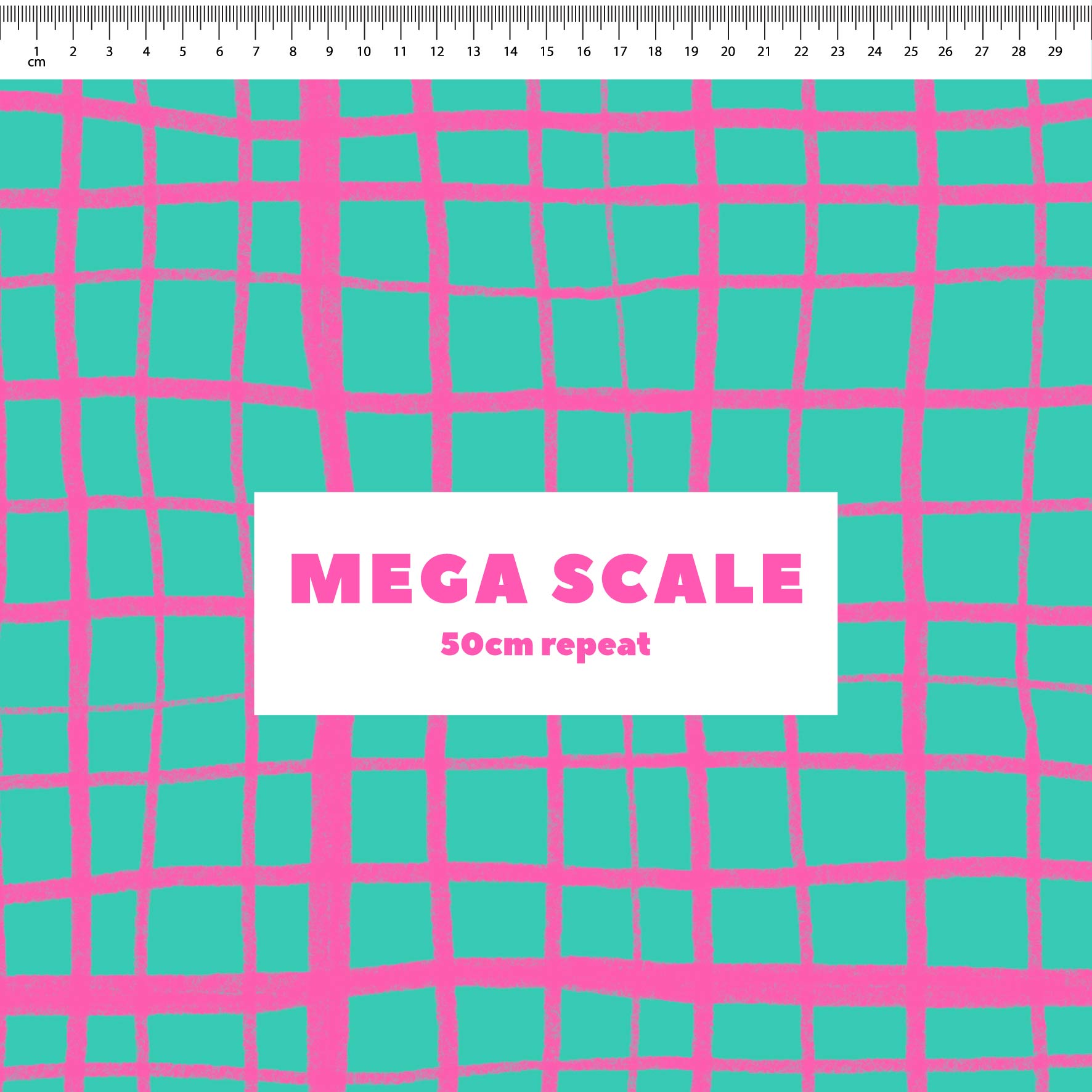 Preorder: Wonky Plaid (Pink on Teal)