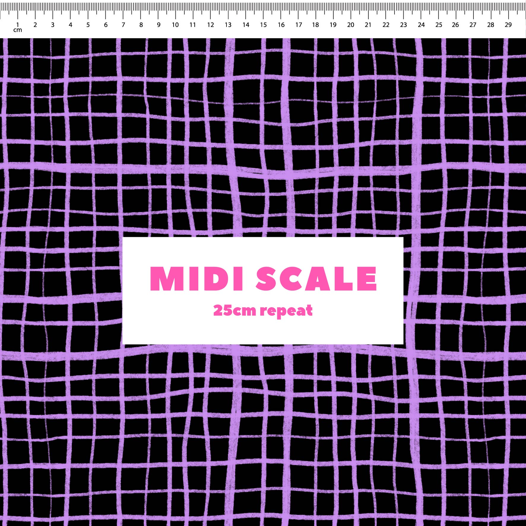 Preorder: Wonky Plaid (Purple on Black)