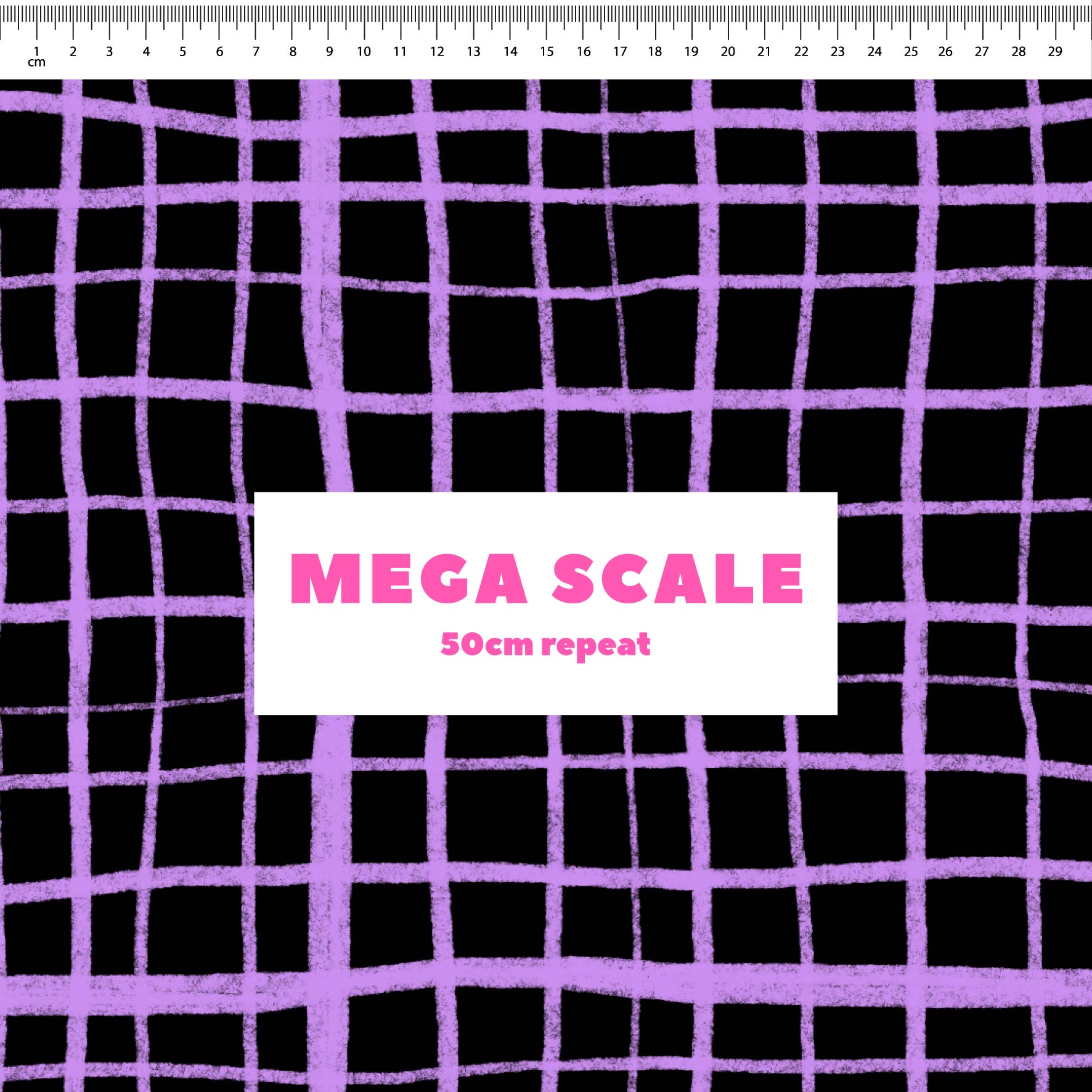 Preorder: Wonky Plaid (Purple on Black)