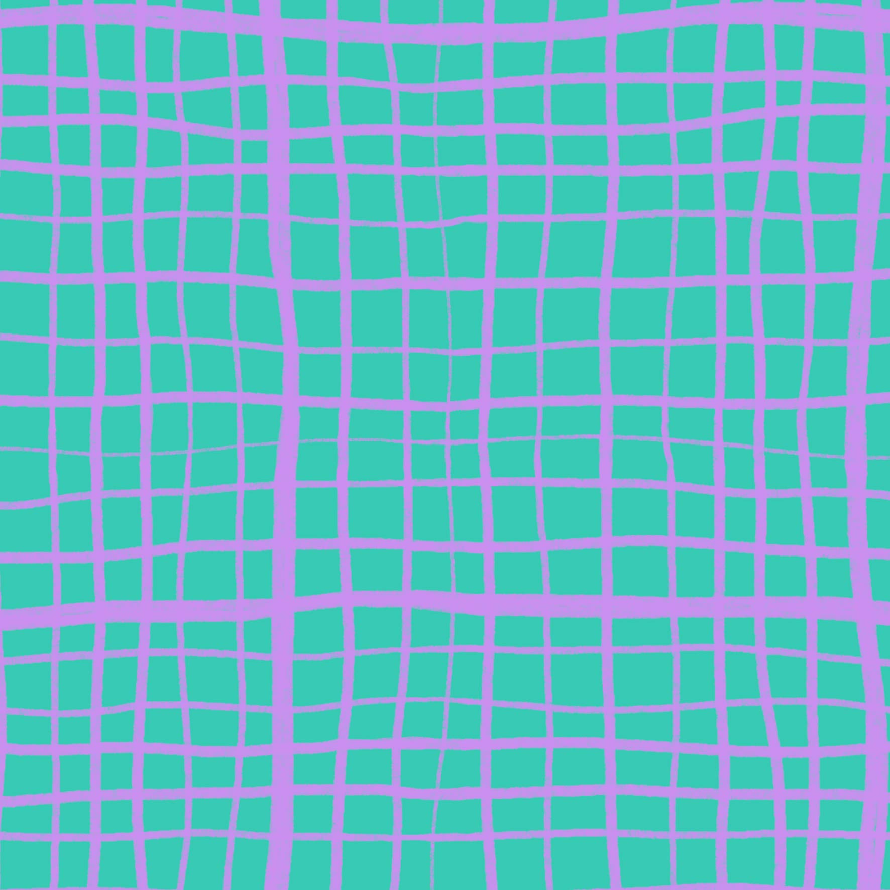 Preorder: Wonky Plaid (Purple on Teal)