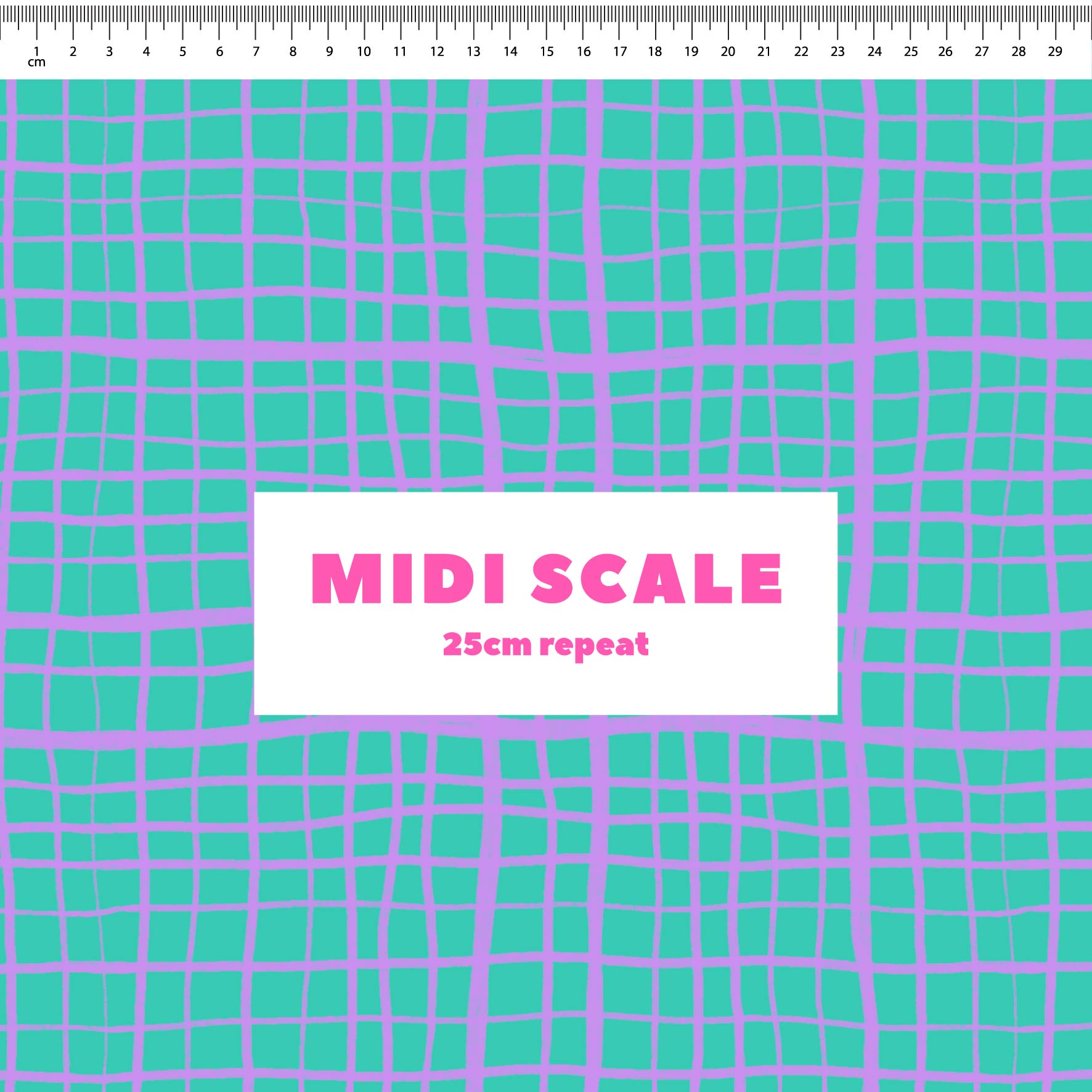 Preorder: Wonky Plaid (Purple on Teal)