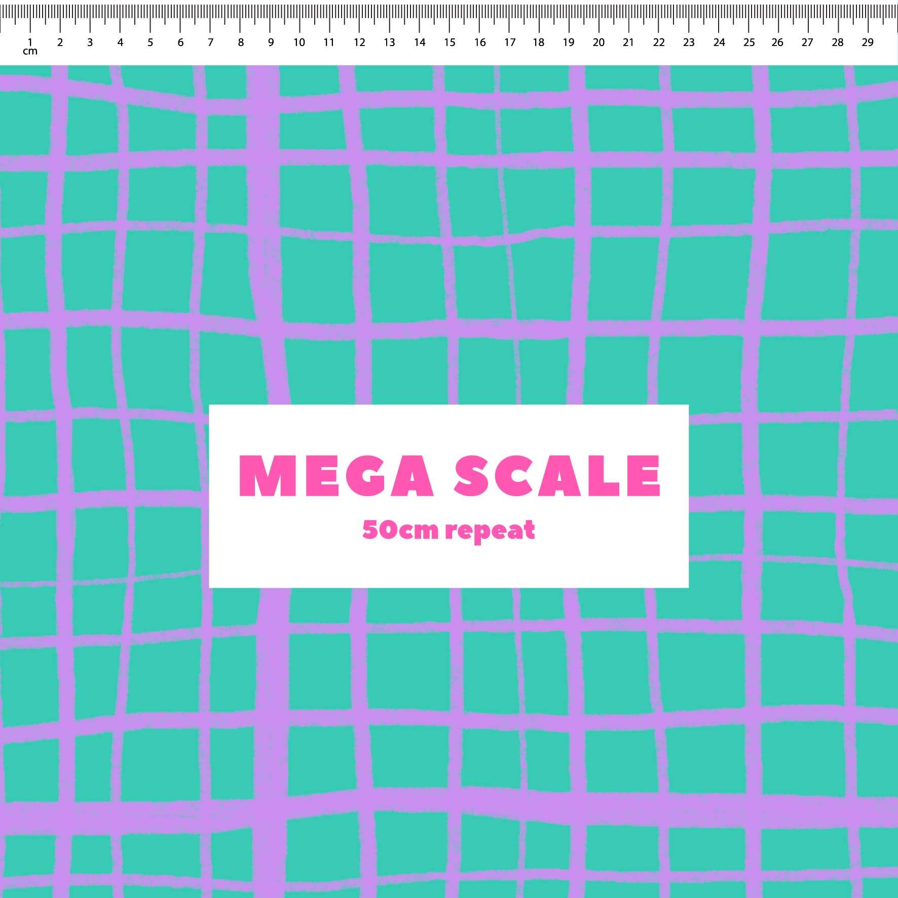 Preorder: Wonky Plaid (Purple on Teal)