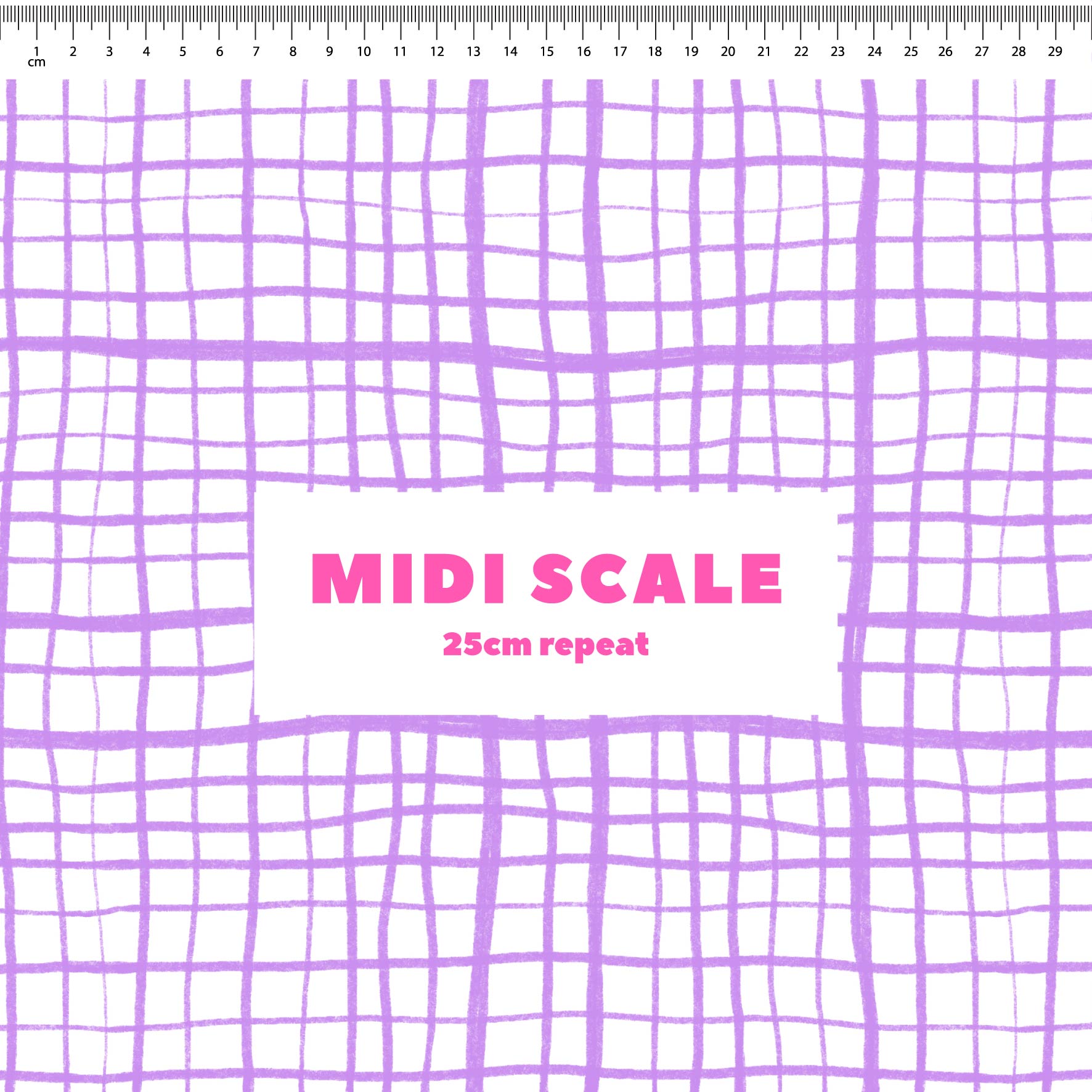 Preorder: Wonky Plaid (Purple on White)