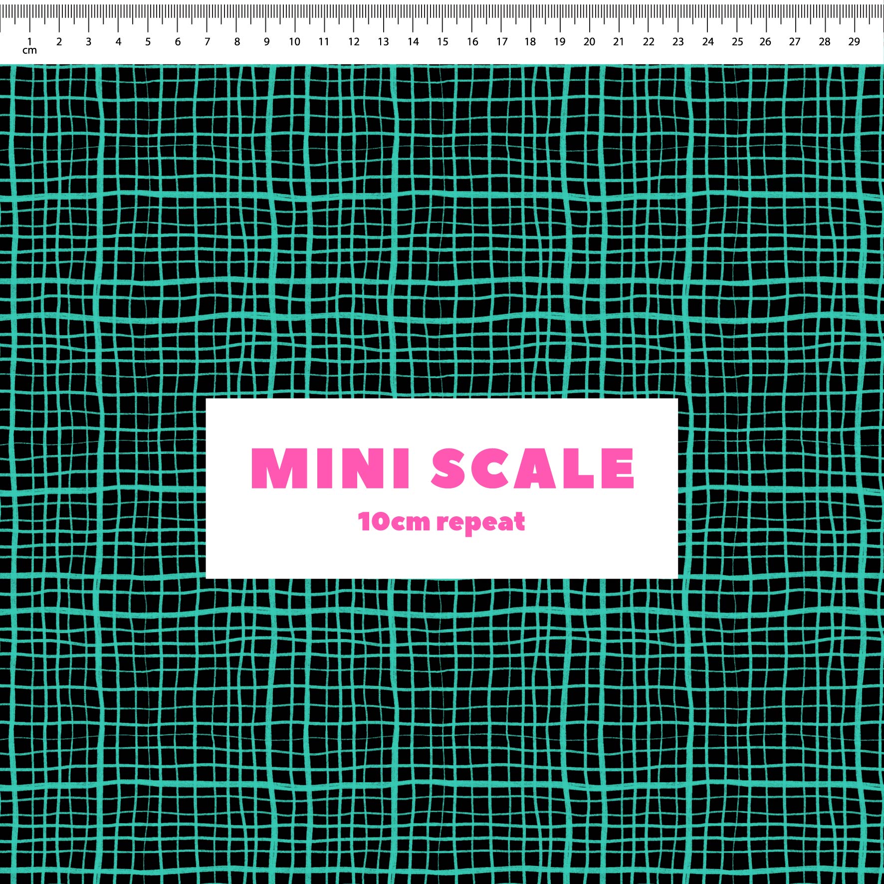 Preorder: Wonky Plaid (Teal on Black)