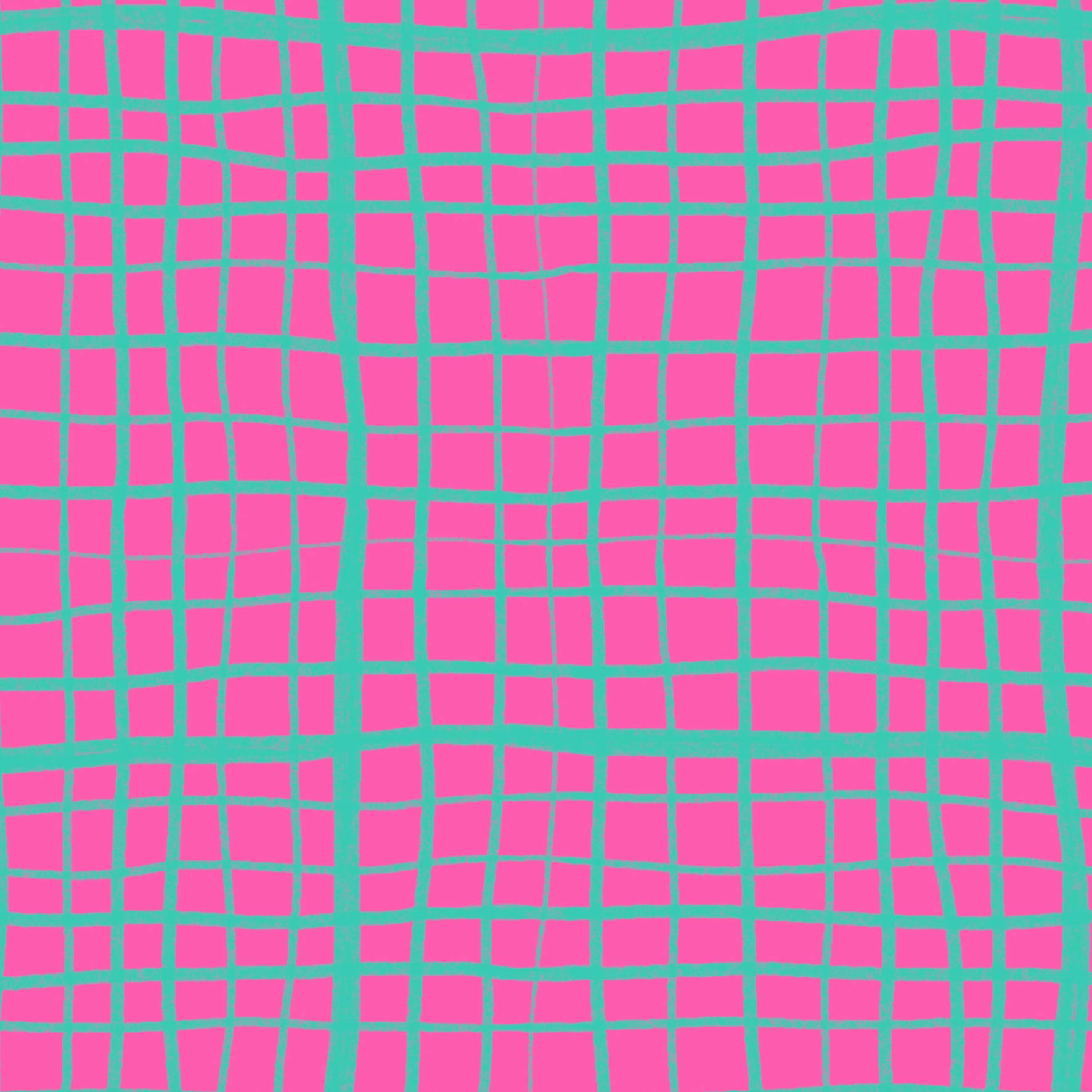Preorder: Wonky Plaid (Teal on Pink)