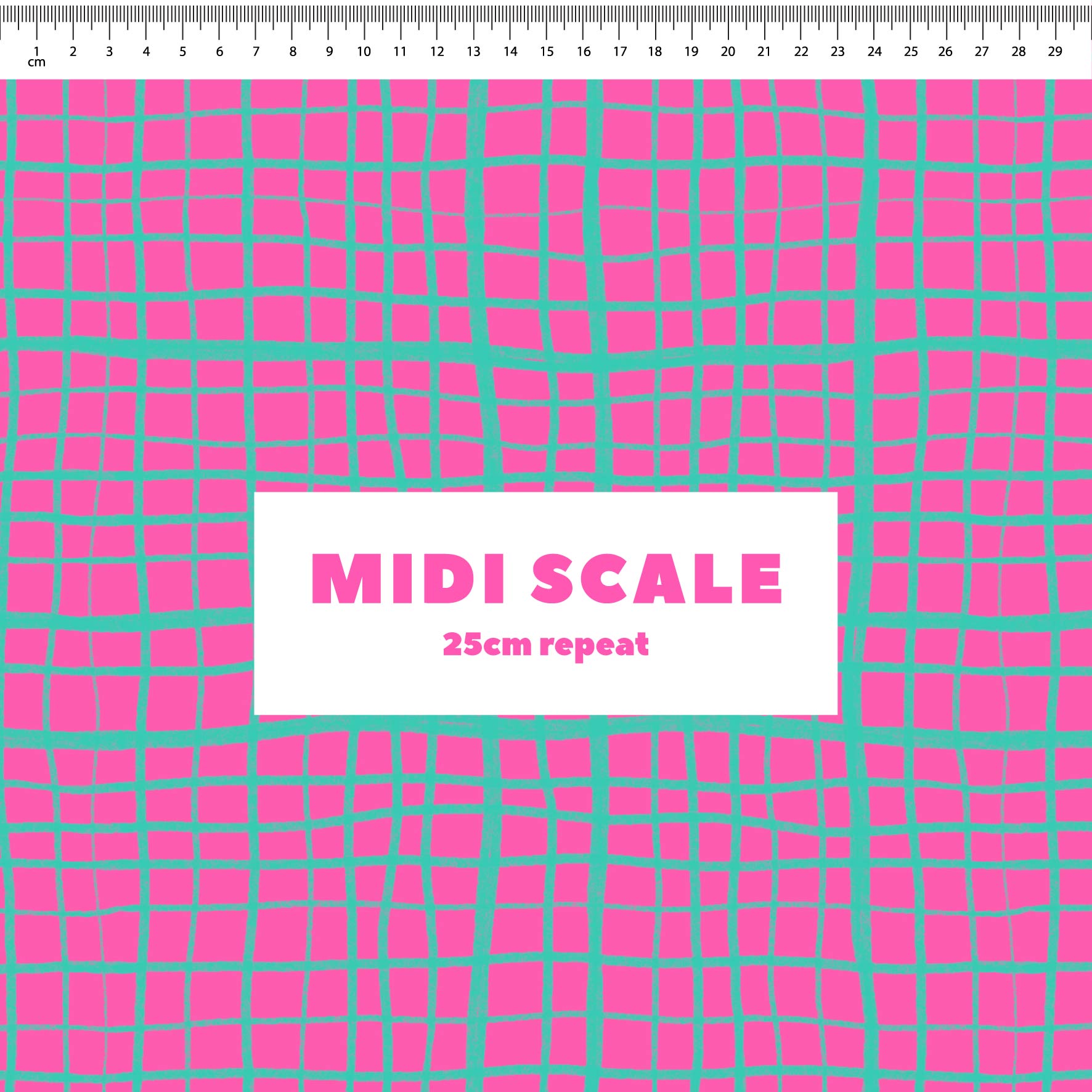 Preorder: Wonky Plaid (Teal on Pink)