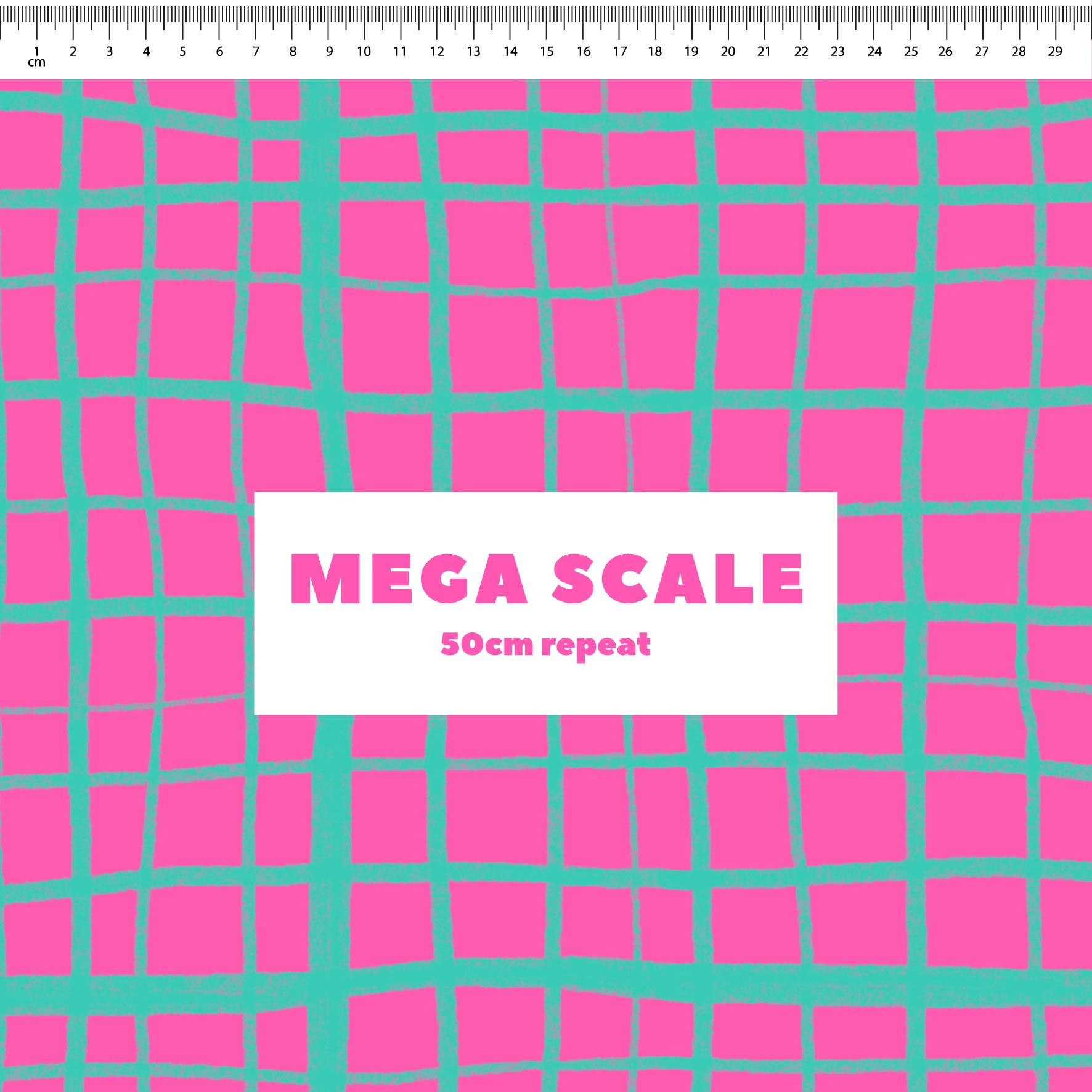Preorder: Wonky Plaid (Teal on Pink)