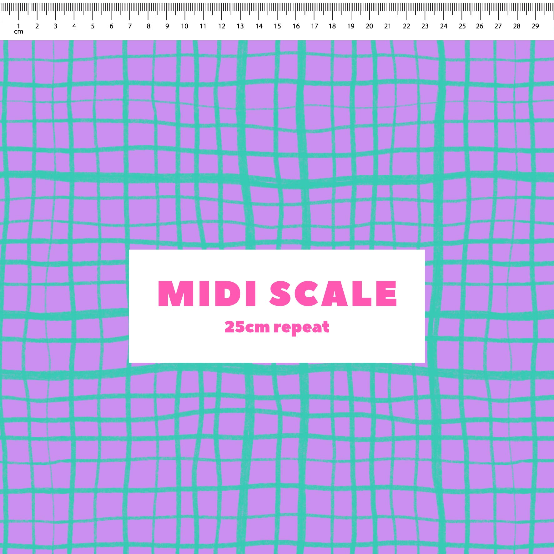 Preorder: Wonky Plaid (Teal on Purple)