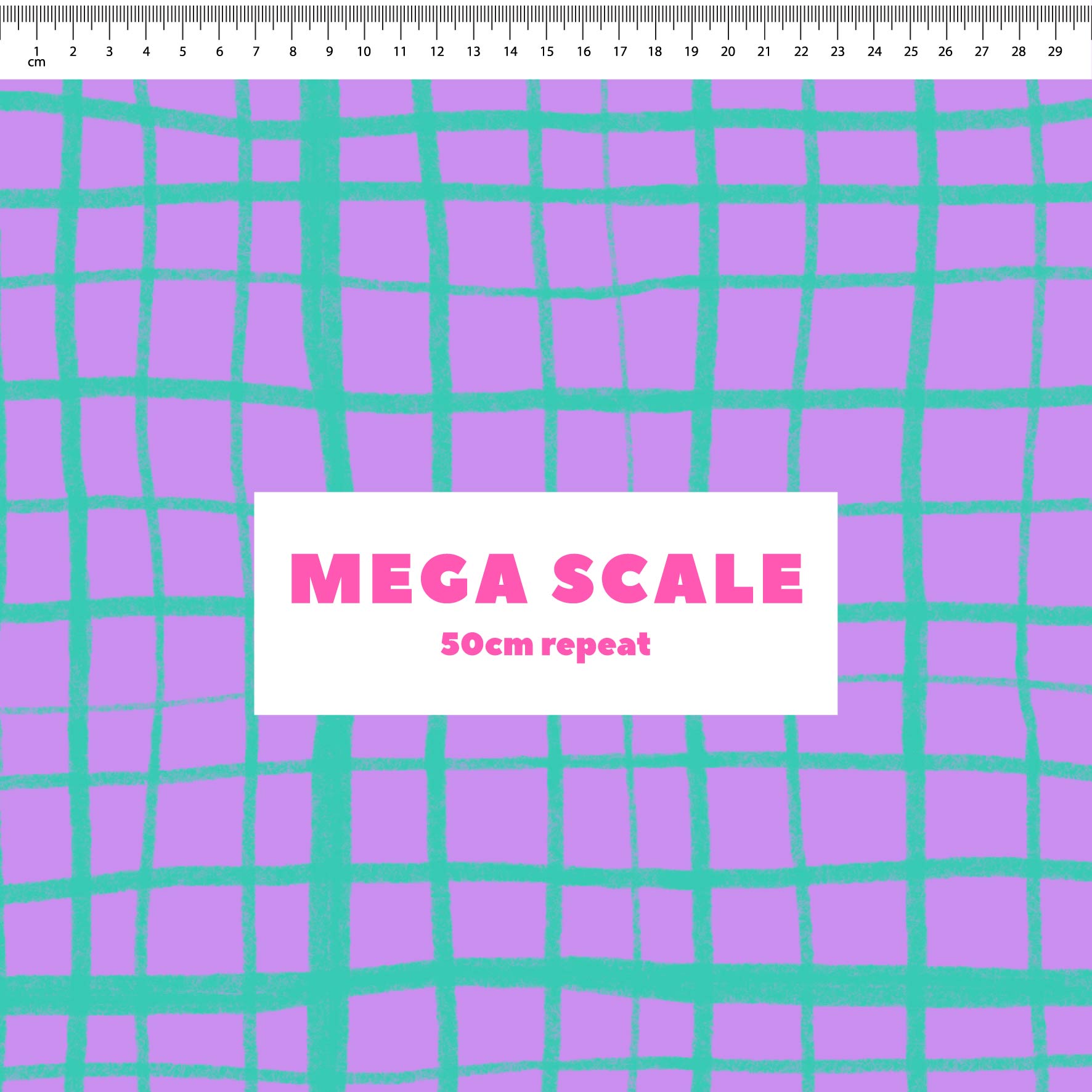 Preorder: Wonky Plaid (Teal on Purple)