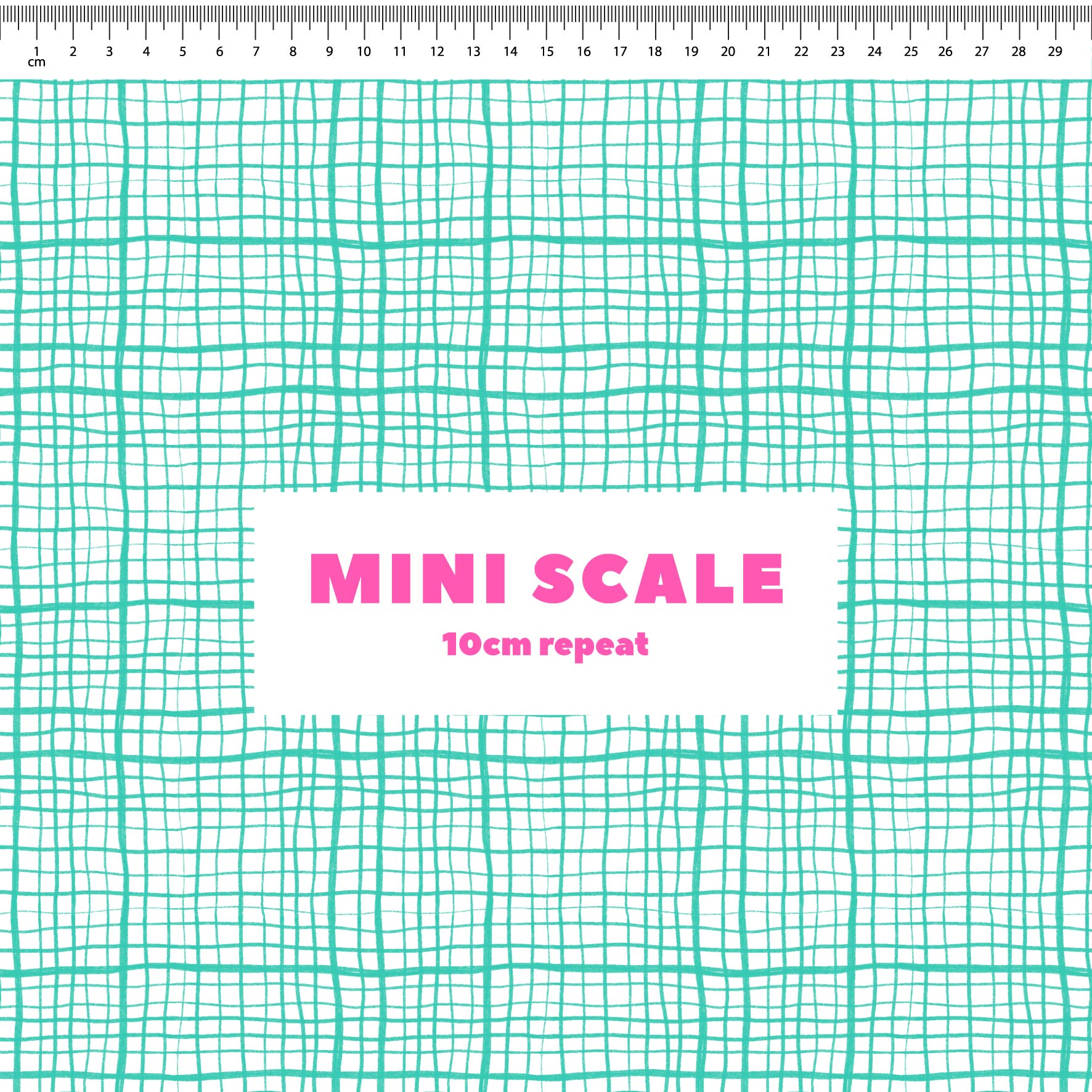 Preorder: Wonky Plaid (Teal on White)