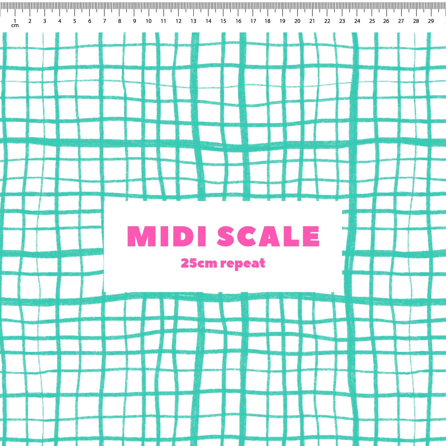 Preorder: Wonky Plaid (Teal on White)