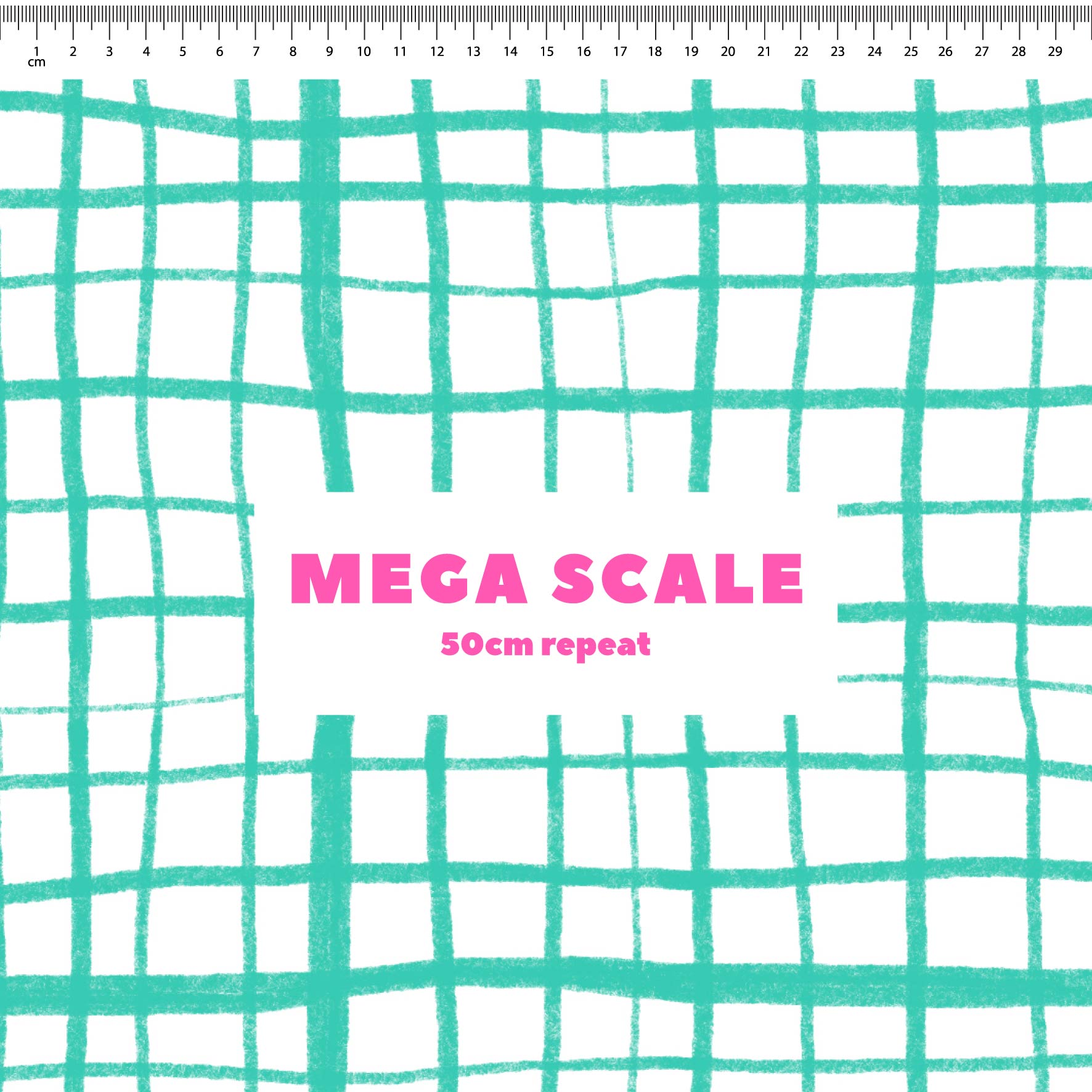 Preorder: Wonky Plaid (Teal on White)